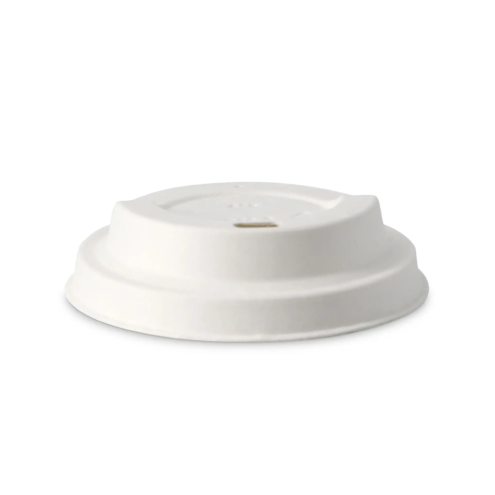 Couvercle en carton Ø 80 mm, blanc, avec ouverture pour boire