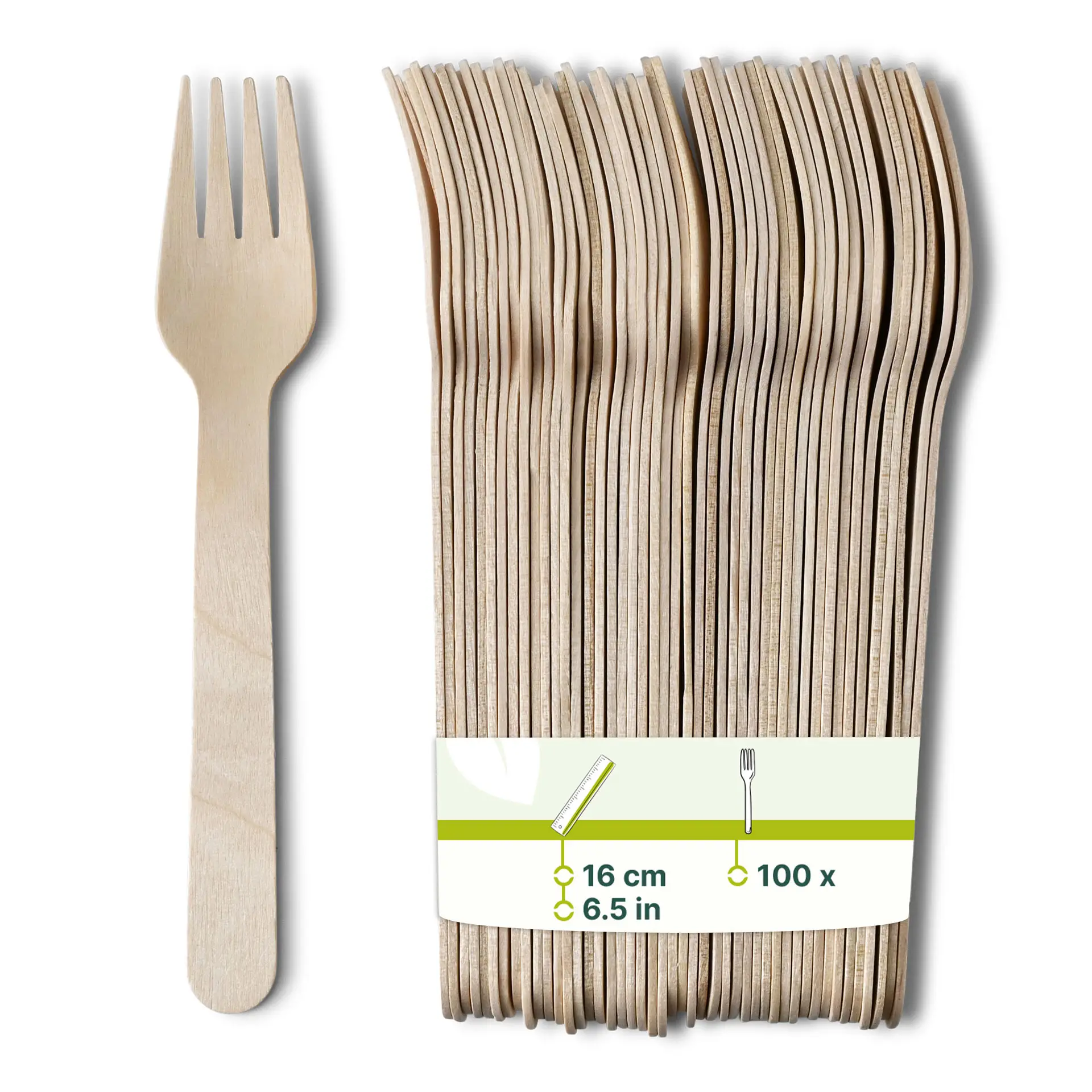 Fourchette en bois 16 cm, revêtement bio Fourchette en bois 16 cm, revêtement bio