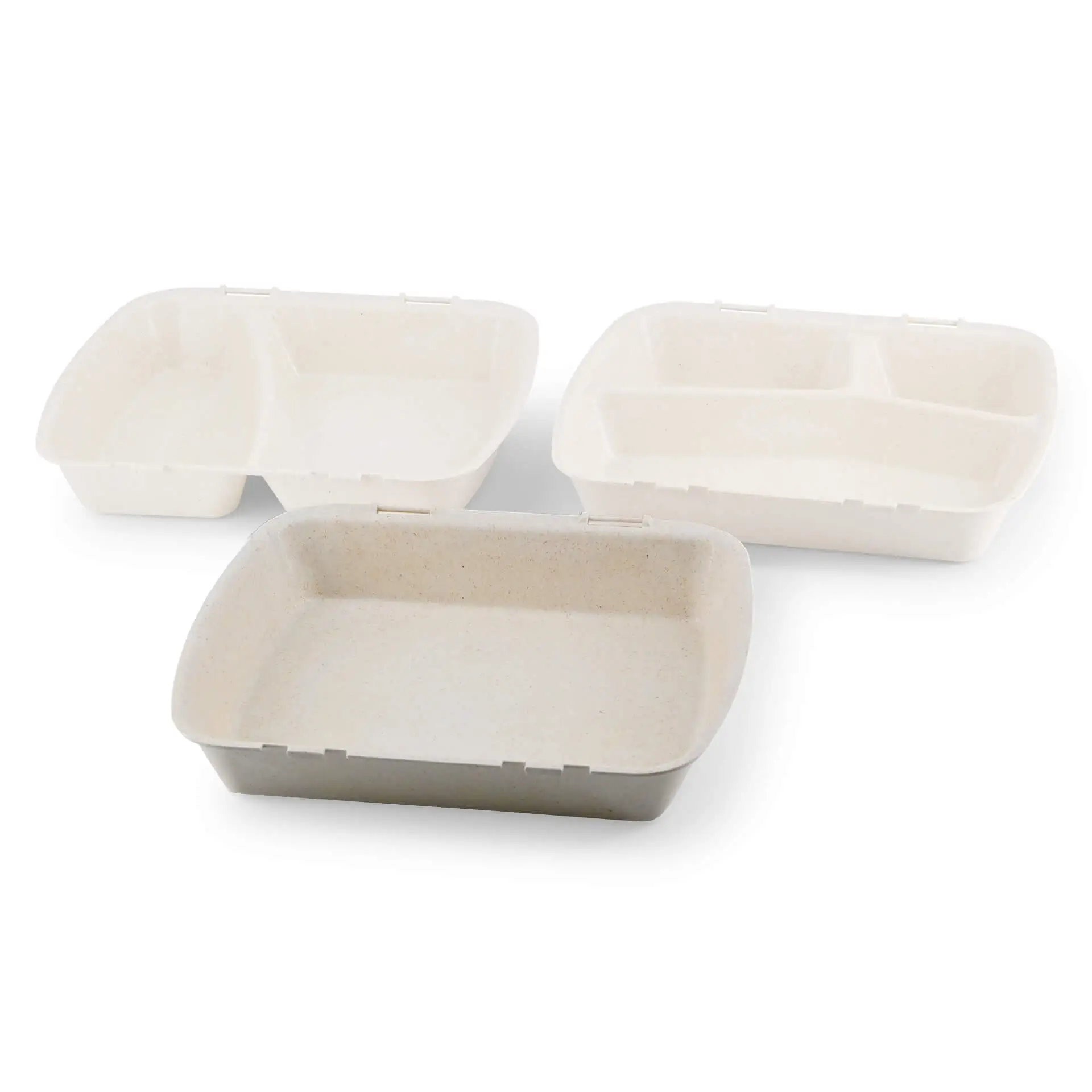 | 2 POUR 1 | Contenant réutilisable merways Box cajou / blanc crème, 24,5 x 20 x 4,5cm, HP4 dfc00839-2-fuer-1-mehrweg-menuebehaelter-merways-box-245-x-20-x-45-cm-hp4-cashew-creme-weiss-9