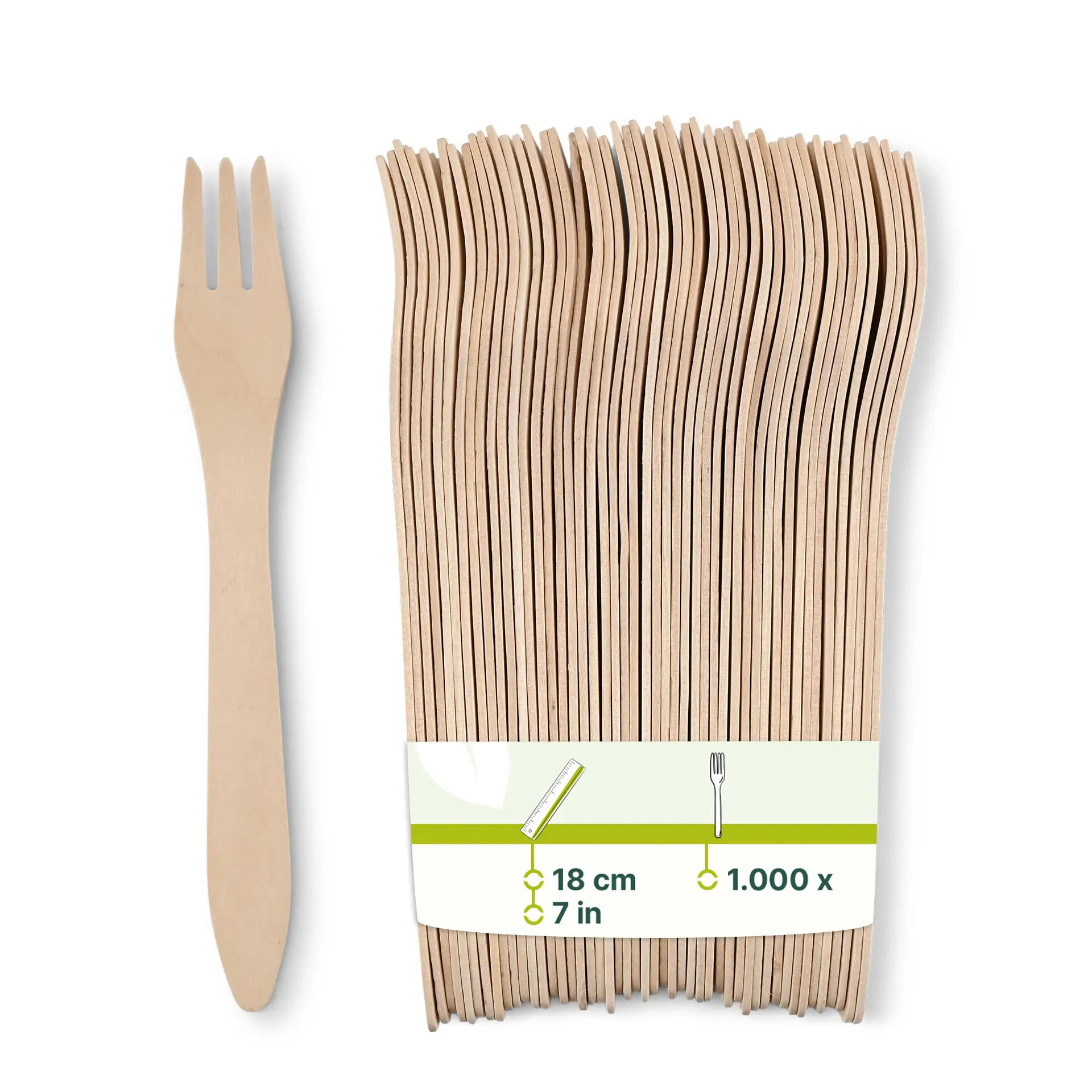 GRÄWE Set de 100 fourchettes à Usage Unique, Couverts en Bois Non GRÄWE Set de 100 fourchettes à Usage Unique, Couverts en Bois Non