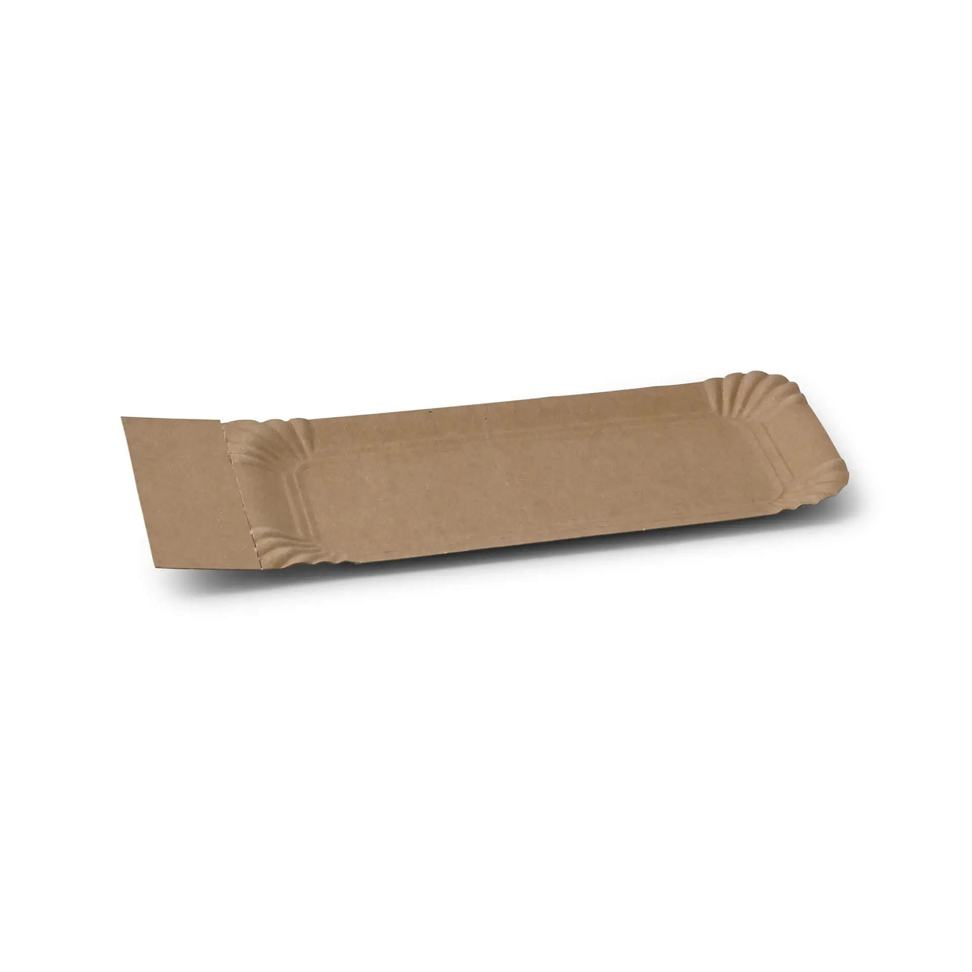 Assiettes en carton avec rebord 8 x 18 + 3 cm, marron, rectangulaires dtw06017-pappteller-mit-abriss-8-x-18-3-cm-braun-rechteckig-1
