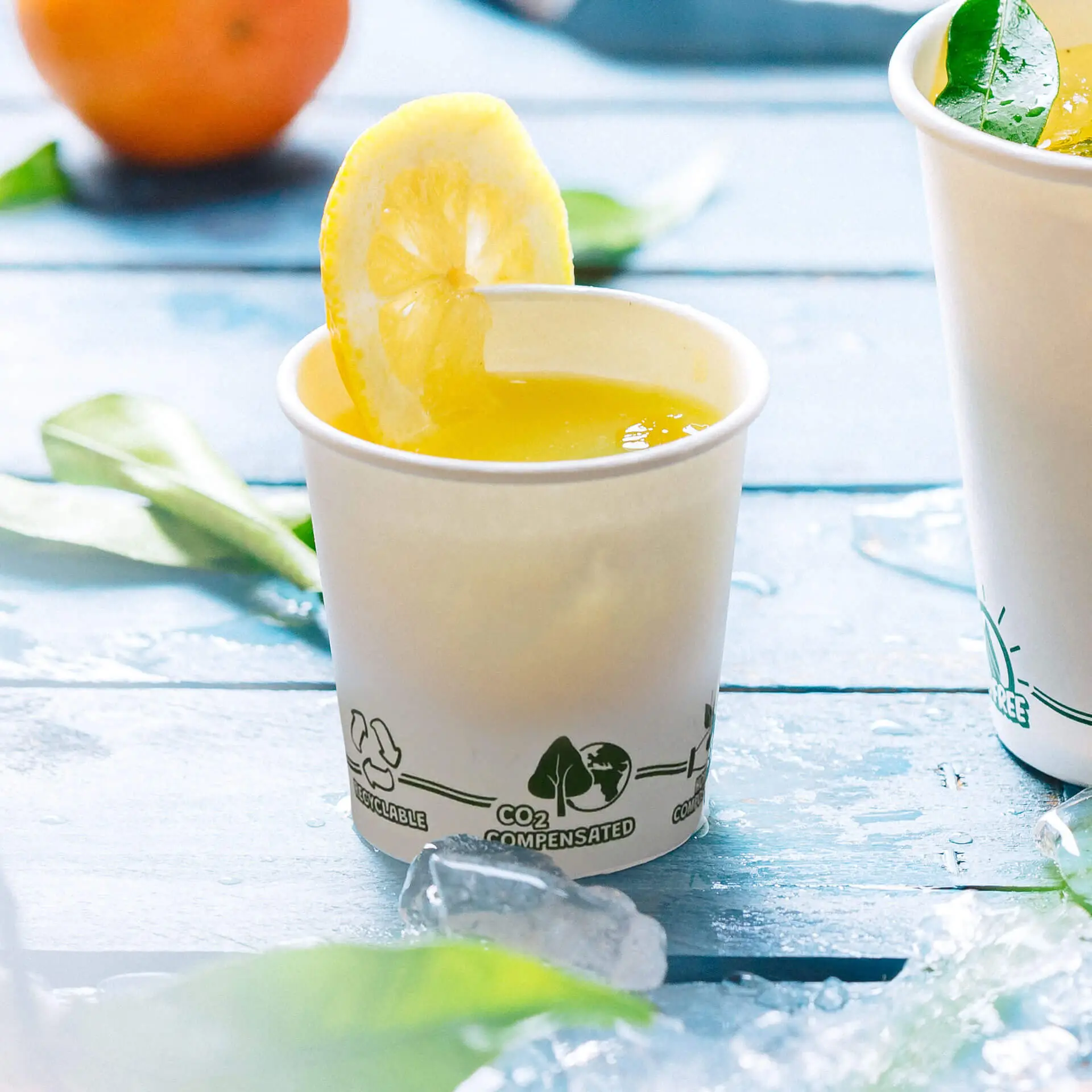 Gobelet en carton blanc, logos EcoUp©, 10 cl / 4 oz, Ø 62 mm dhd045221-pappbecher-100-ml-4-oz-62-mm-ecoup-icons-5