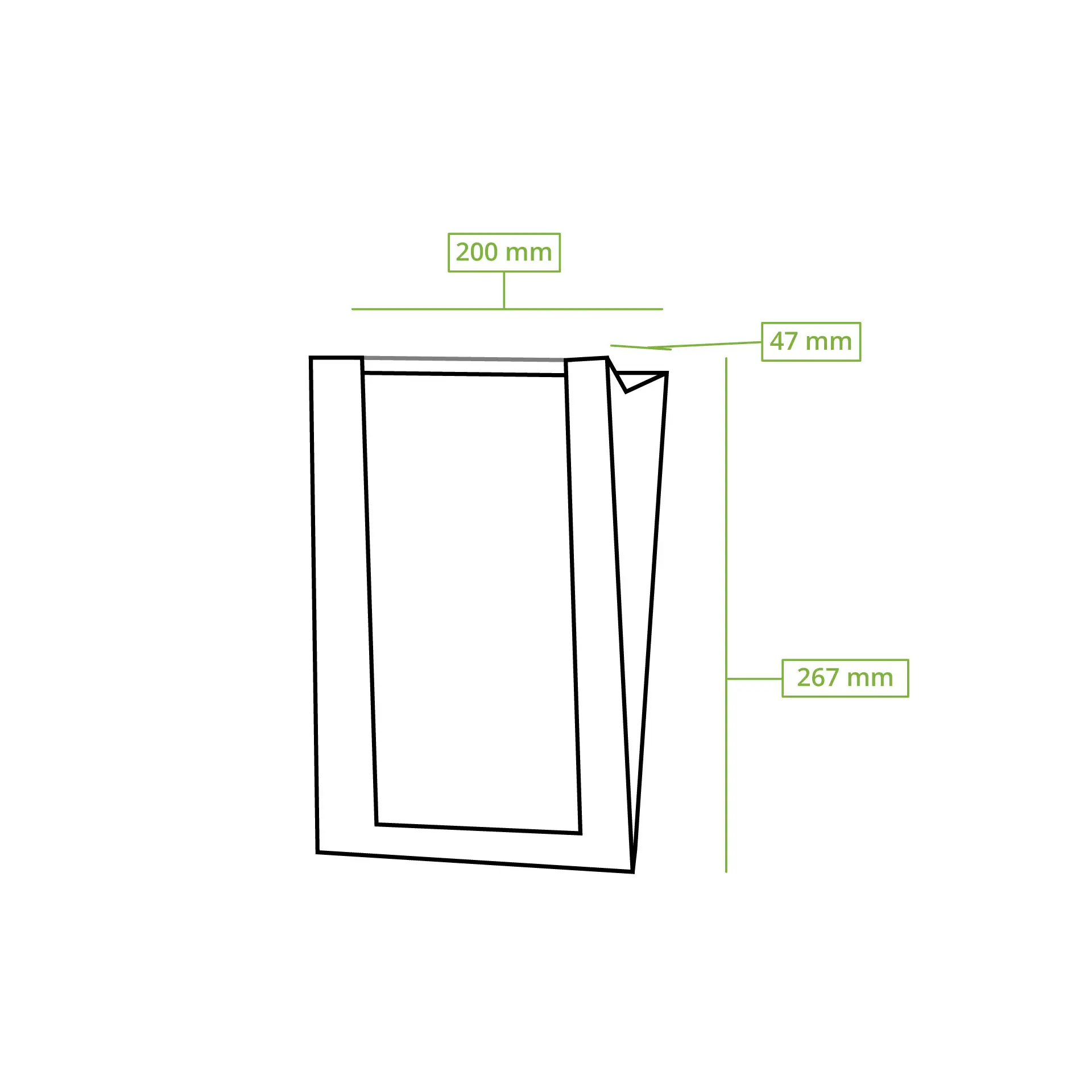 Płaska torba papierowa z okienkiem S, 20 x 5 x 27 cm, brązowa dre02231-baeckertueten-aus-papier-mit-fenster-s-20-x-5-x-27-cm-braun-7