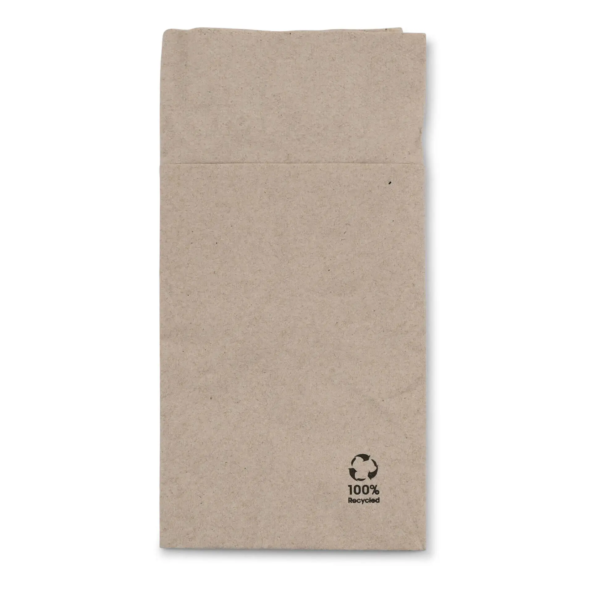 Serviette kangourou en papier recyclé écru, 2 couches, 10x19,5 cm dse02803-besteck-servietten-aus-recyceltem-papier-10-x-195-cm-2-lagig-ungebleicht-1