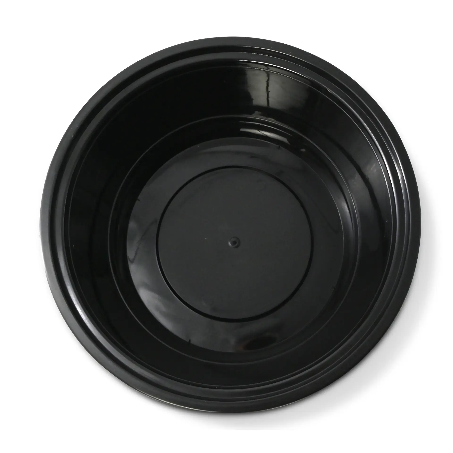 Conteneur noir en polypropylène réutilisable, capacité de 1000 ml, design profond adapté aux plats chauds et froids, compatible micro-ondes et lave-vaisselle.