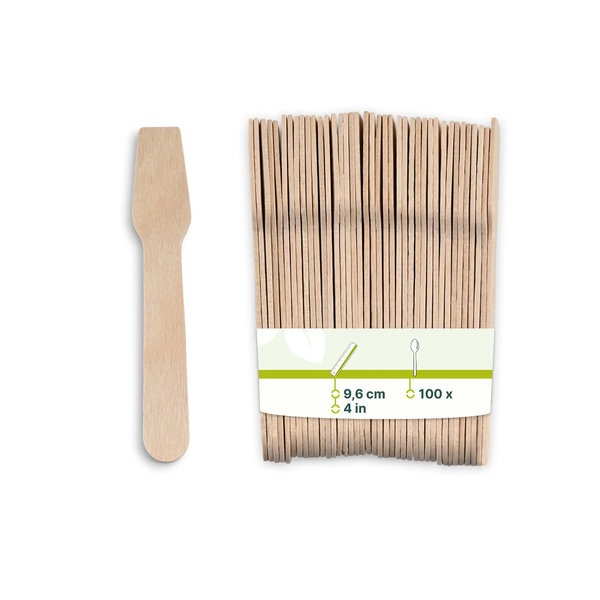 Spatules à glace en bois, 9,6 cm