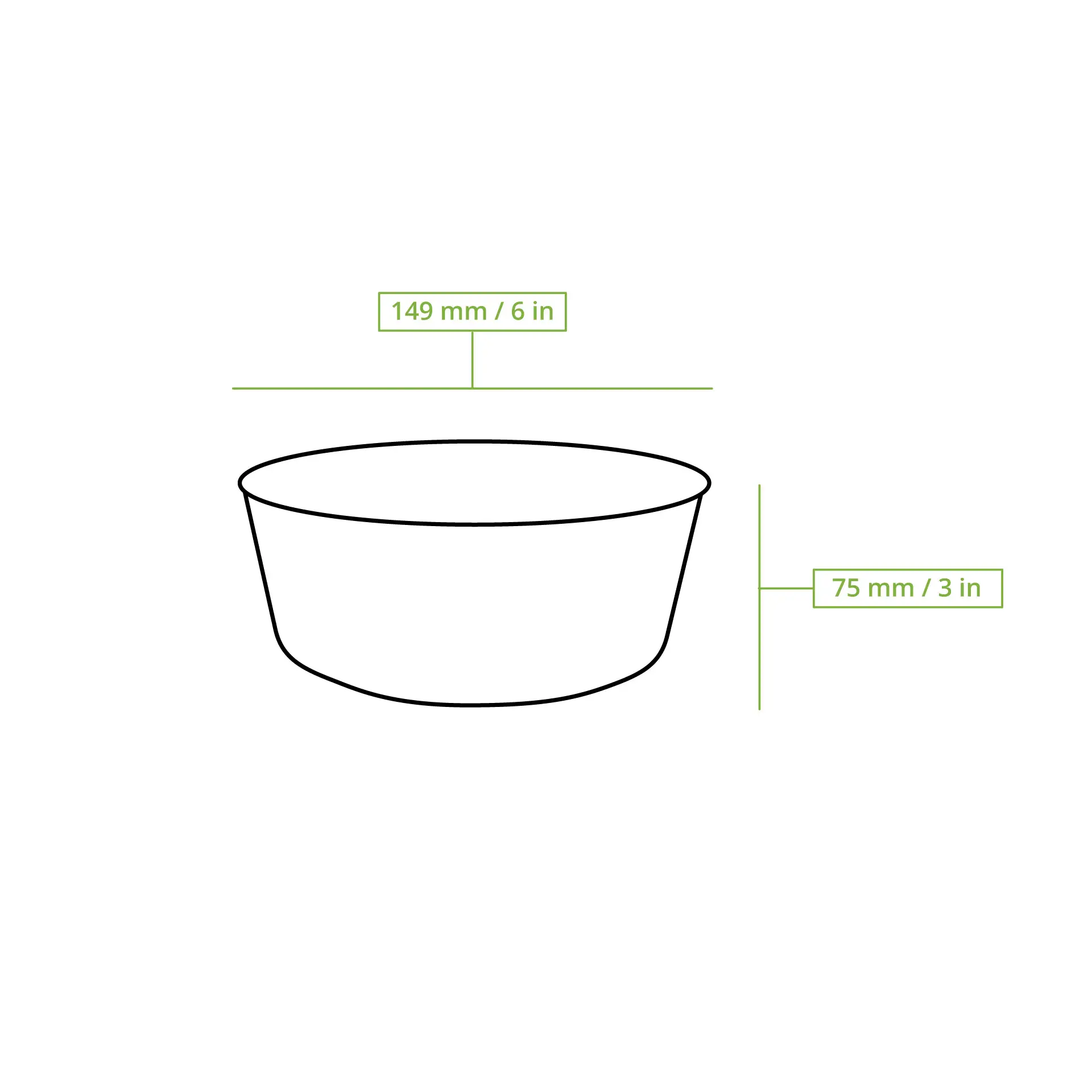 Bol en carton / Bol à salade 800 ml, Ø 185 mm, marron