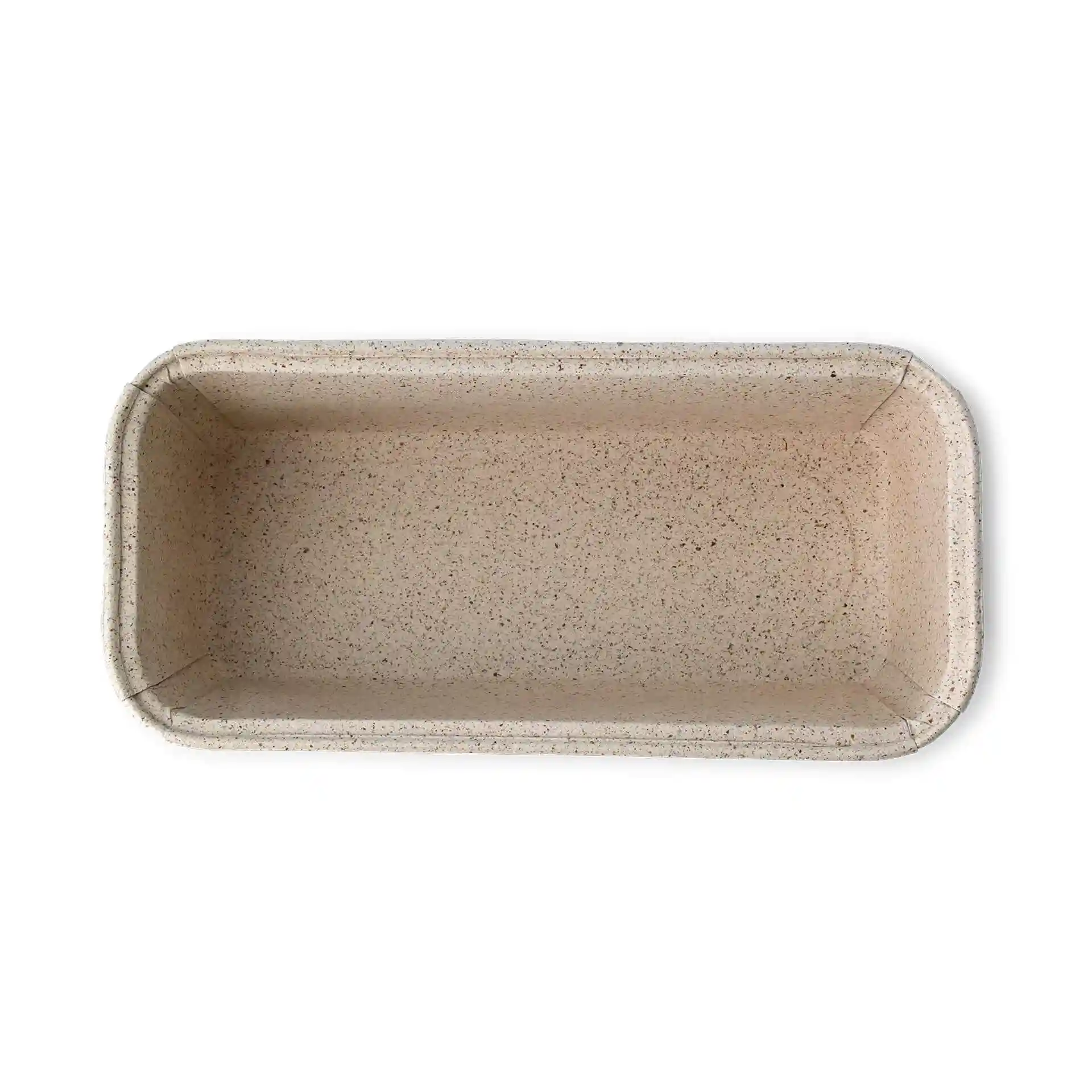 Moule à pâtisserie rectangulaire en papier cacao brun, mesurant 20 × 7 × 6 cm, avec un intérieur lisse.