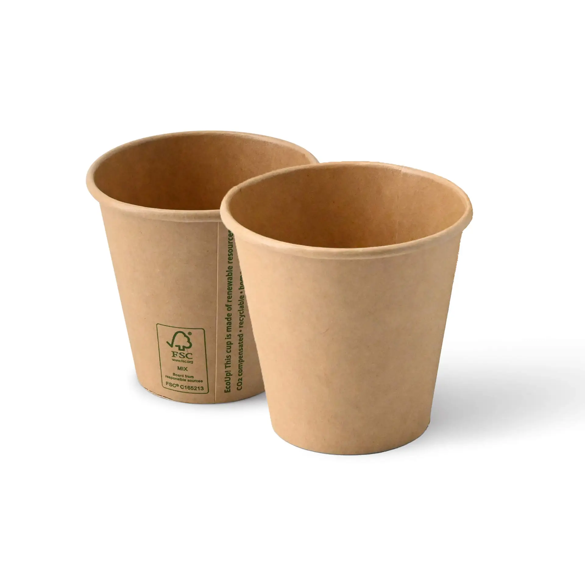 Gobelet en carton brun, 15 cl / 6 oz, Ø 80 mm