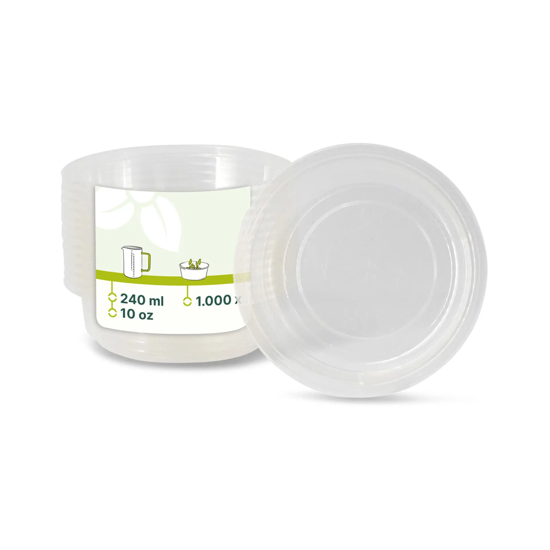 Pot deli rond en PLA, 240 ml, Ø 121 mm Pot deli rond en PLA, 240 ml, Ø 121 mm