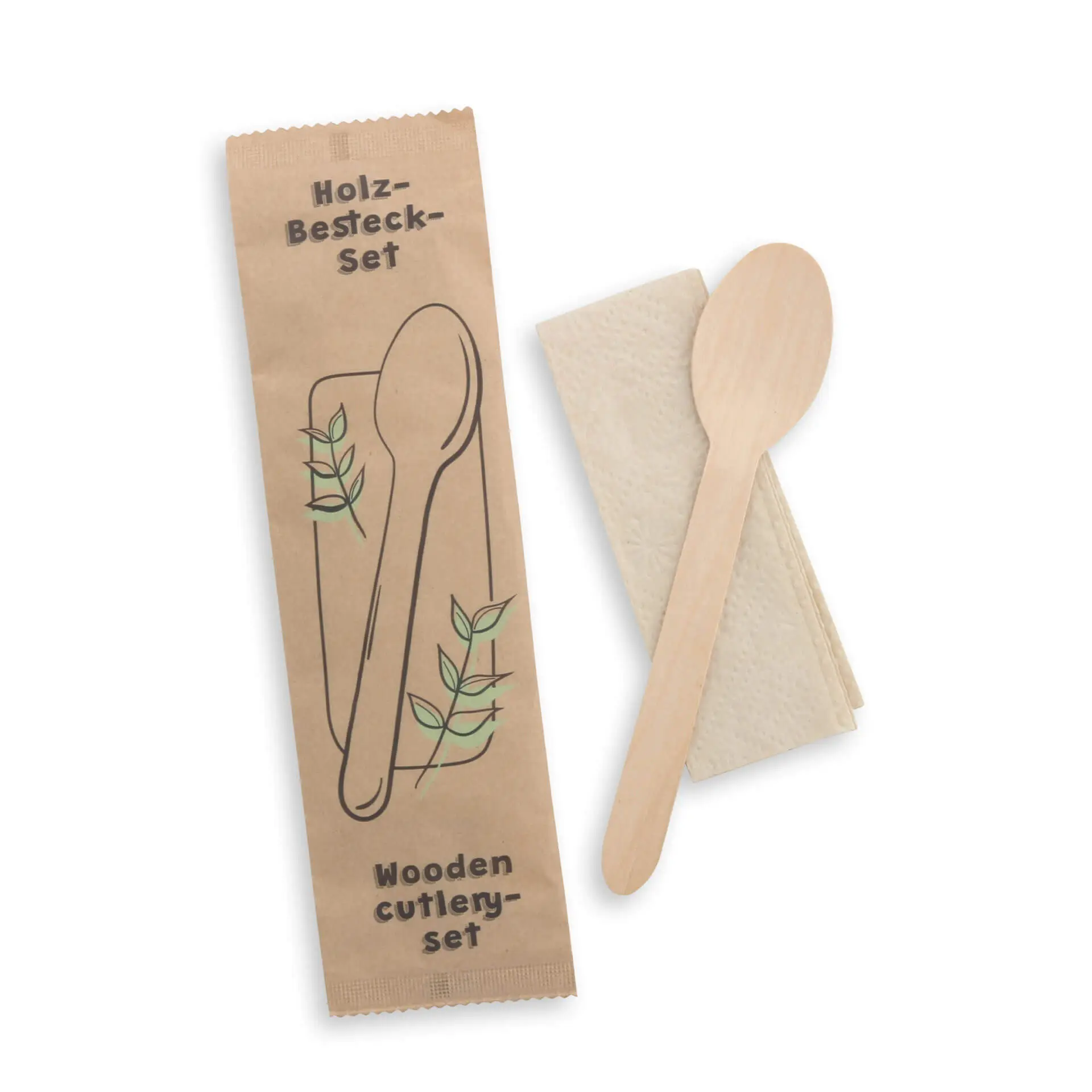 Kit de couverts en bois cuillère & serviette, 16 cm, revêtement bio dse06293-bestecksets-aus-holz-loeffel-serviette-16-cm-biobeschichtet-1
