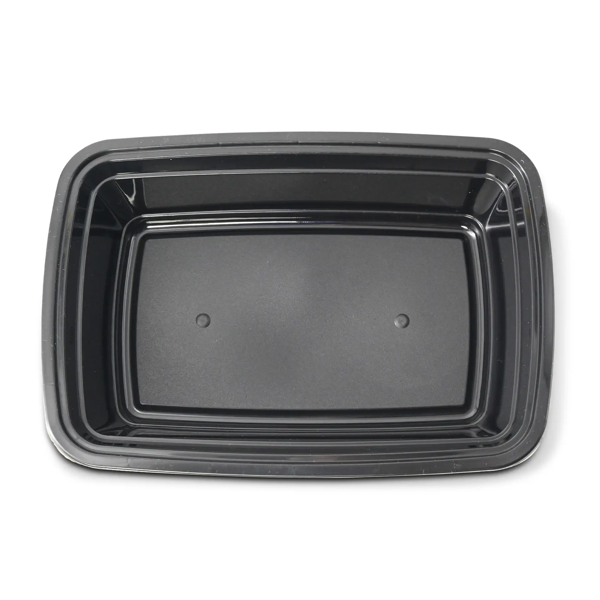 Conteneur rectangulaire noir réutilisable, capacité de 1000 ml; adapté aux plats chauds et froids; sûr pour le micro-ondes et le lave-vaisselle.