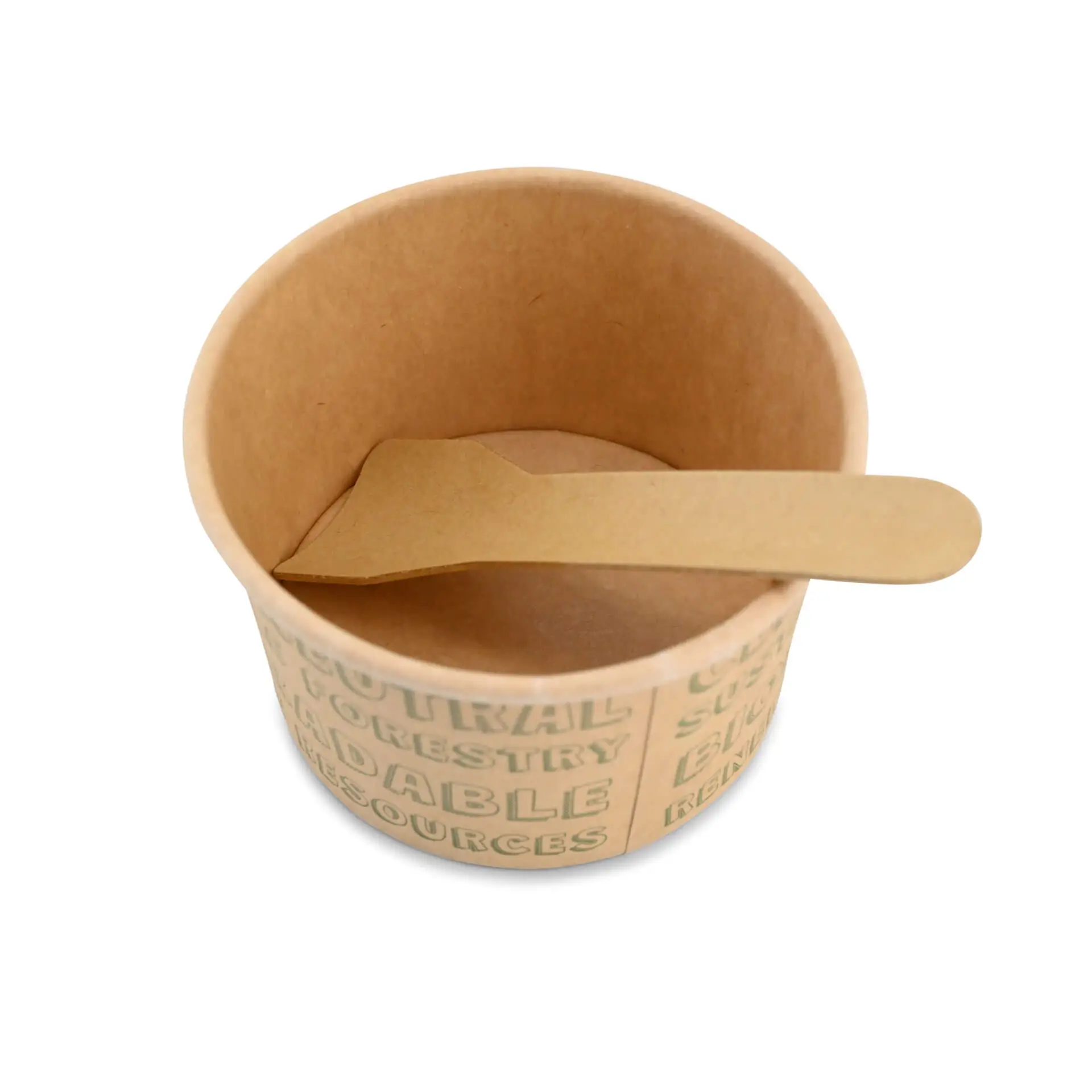 Spatule à glace en papier brun, 9,5 cm Spatule à glace en papier brun, 9,5 cm
