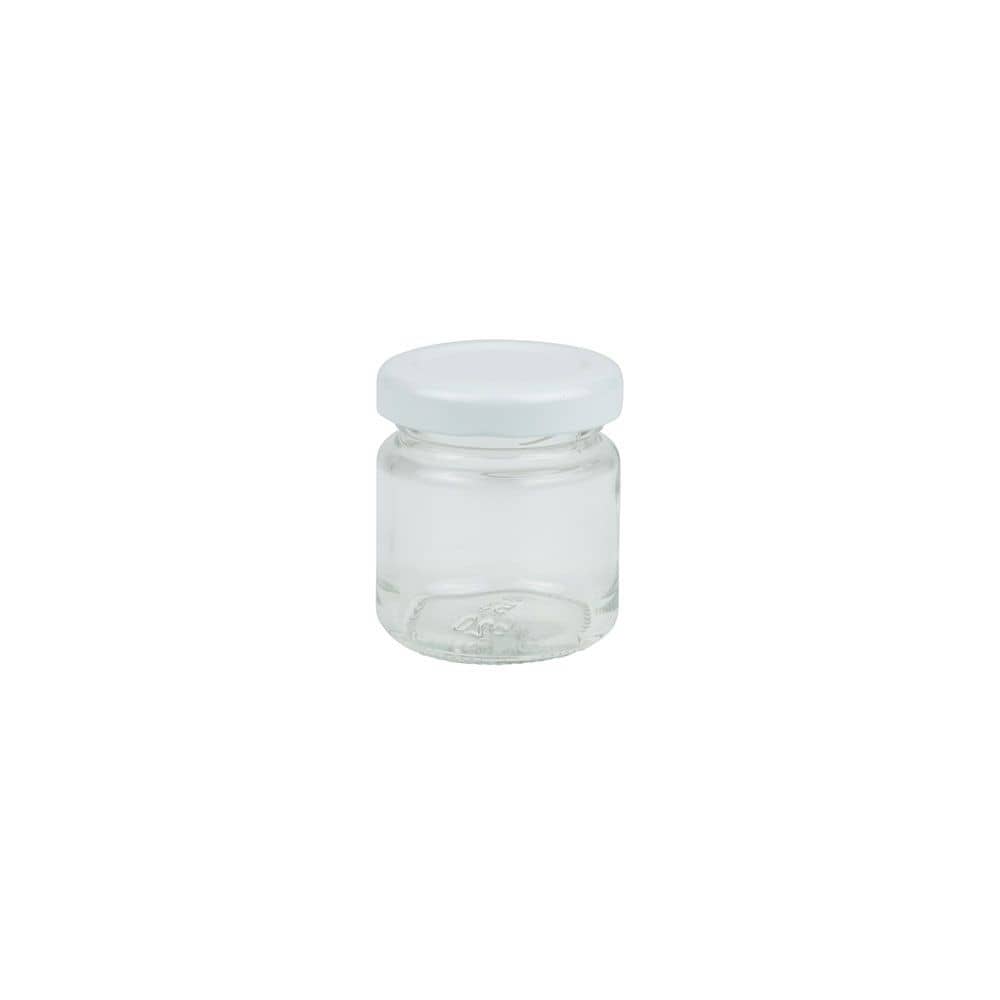 Twist-Off-Gläser 50 ml, klar, Deckel weiß