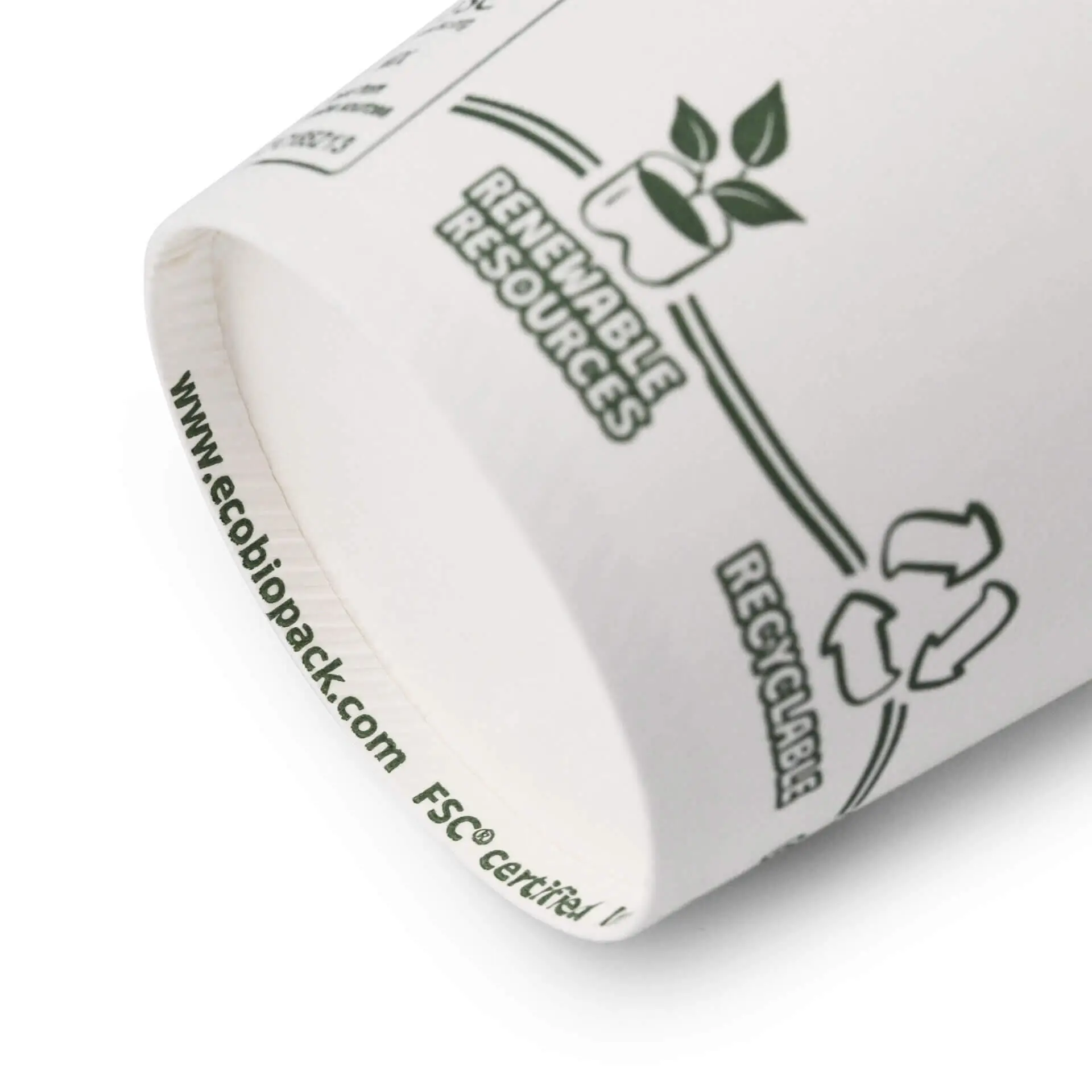 Gobelet en carton blanc, logos EcoUp©, 10 cl / 4 oz, Ø 62 mm dhd045221-pappbecher-100-ml-4-oz-62-mm-ecoup-icons-4