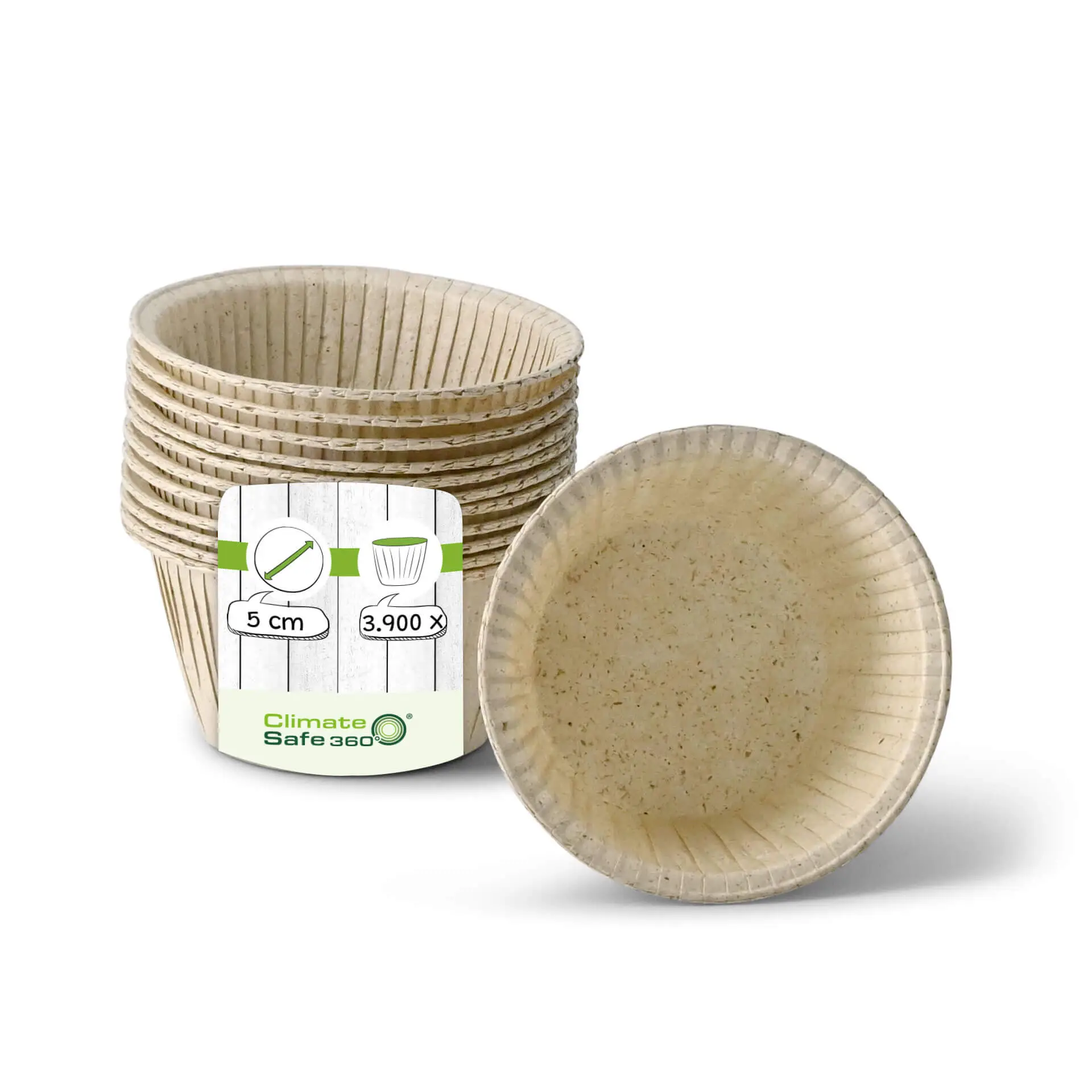 Moules à cupcakes en papier d'herbe 5 cm, ronds, marron dre02515-cupcake-foermchen-aus-graspapier-5-cm-rund-braun