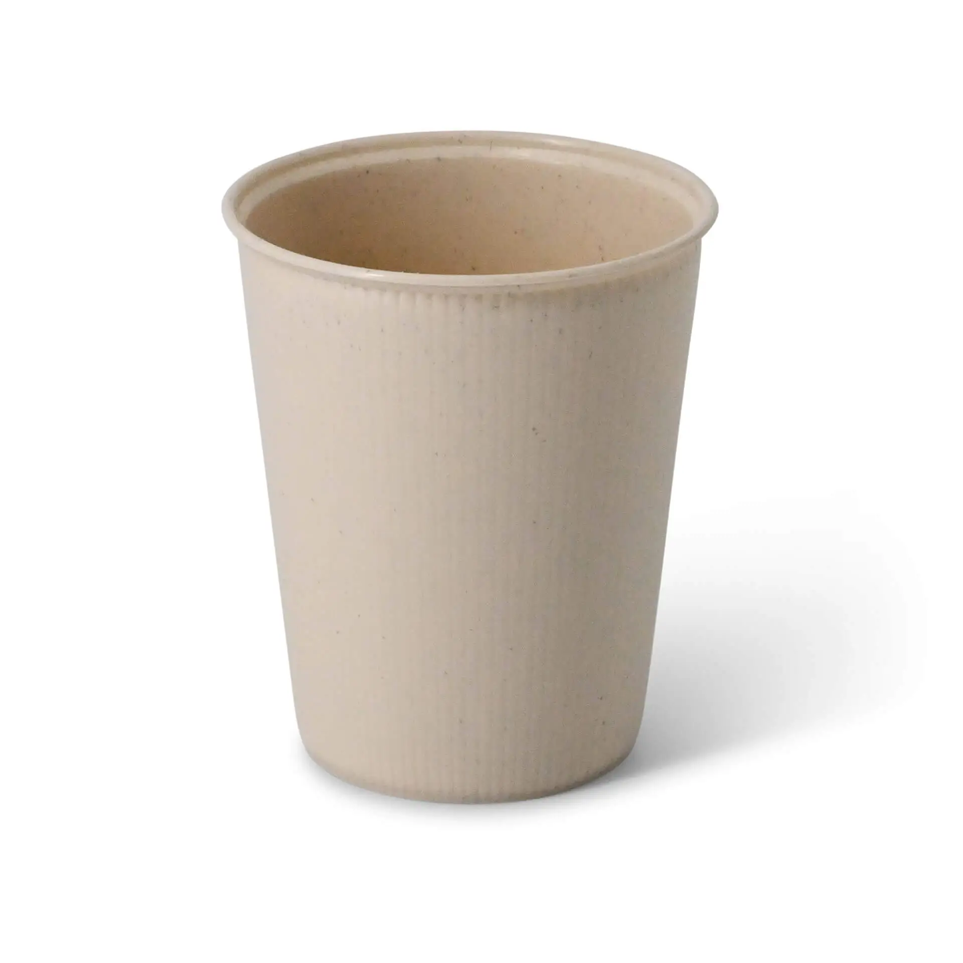Gobelet réutilisable 25 cl / 10 oz, Ø 80 mm, ondulé, blanc crème