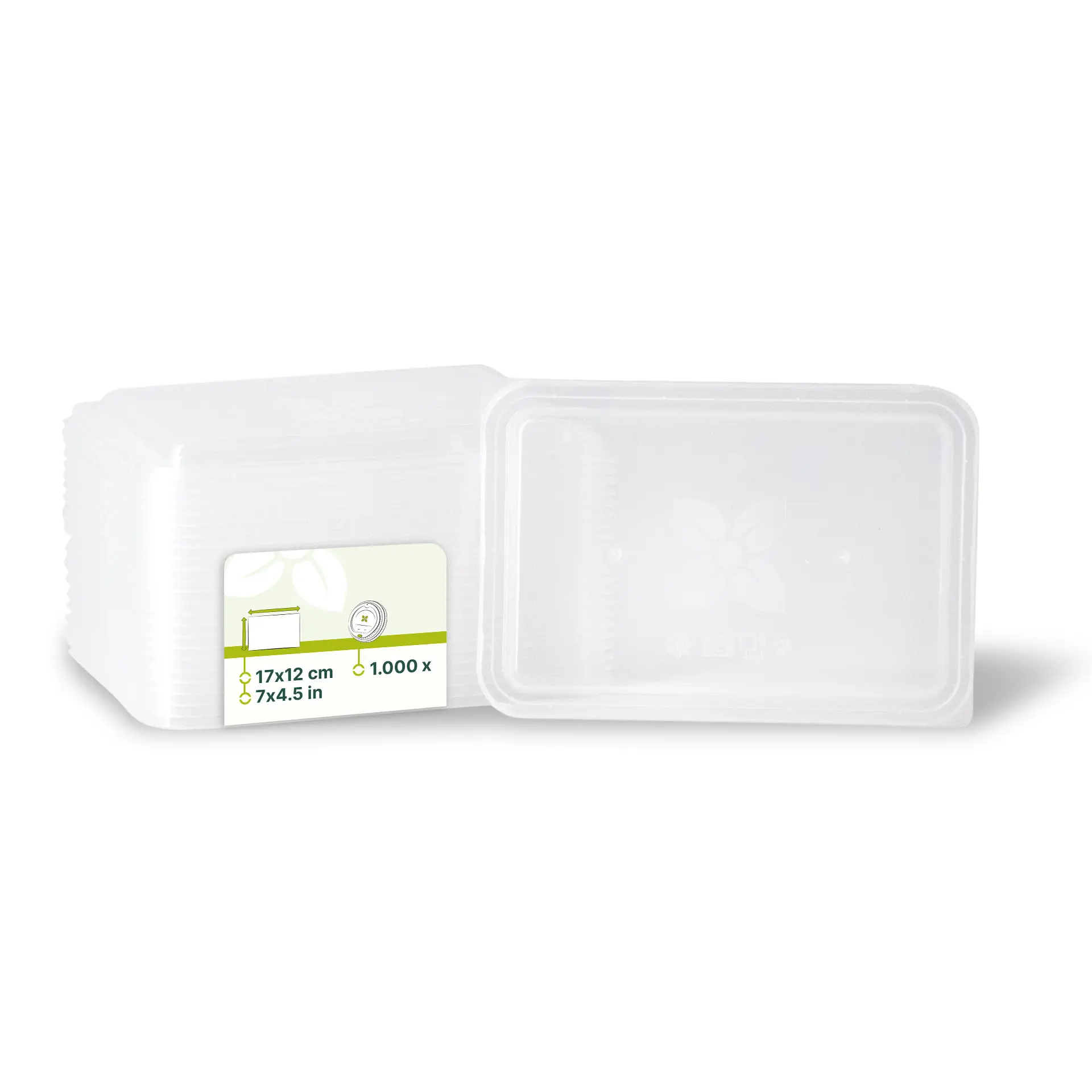 Couvercle en PP 17 x 12 cm, transparent, rectangulaire dfc01239-pp-deckel-17-x-12-cm-klar-rechteckig