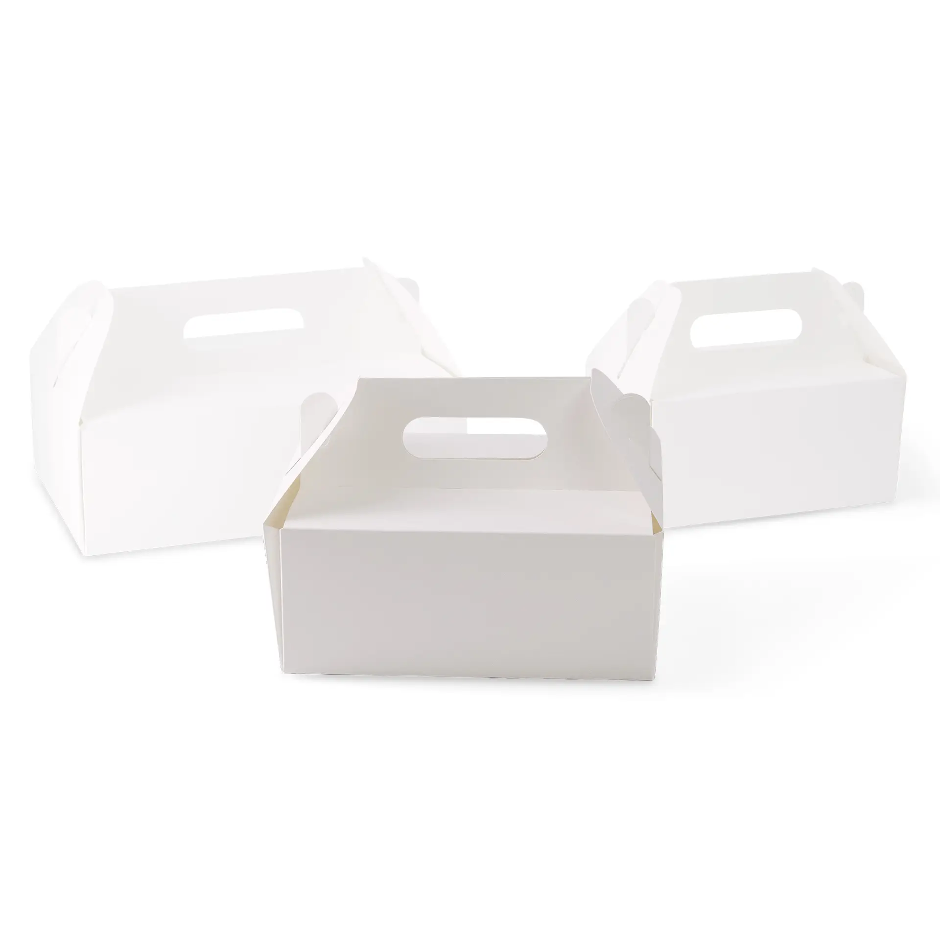 Boîte à gâteaux en carton avec poignée M, 21 x 16 x 9 cm, blanc, pliable Boîte à gâteaux en carton avec poignée M, 21 x 16 x 9 cm, blanc, pliable