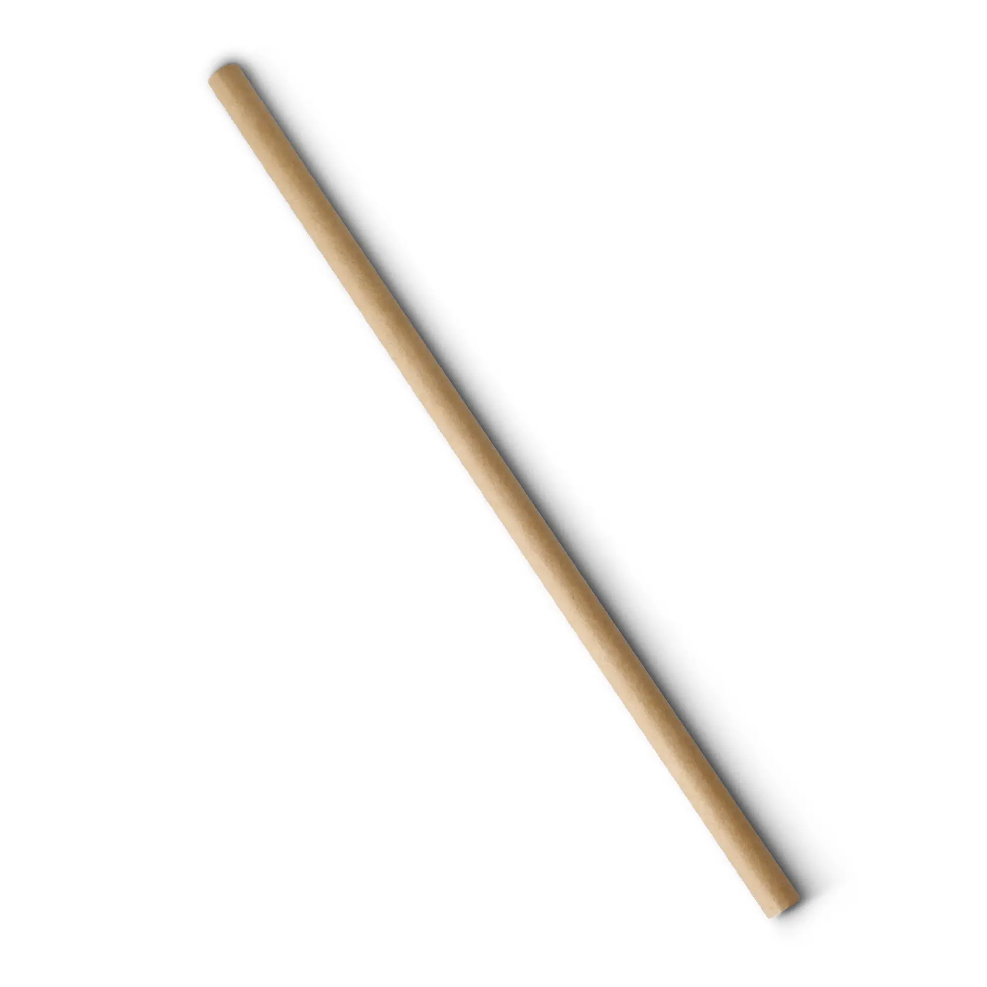Paille Jumbo en papier 23 cm, Ø 8 mm, brun, roulé verticalement