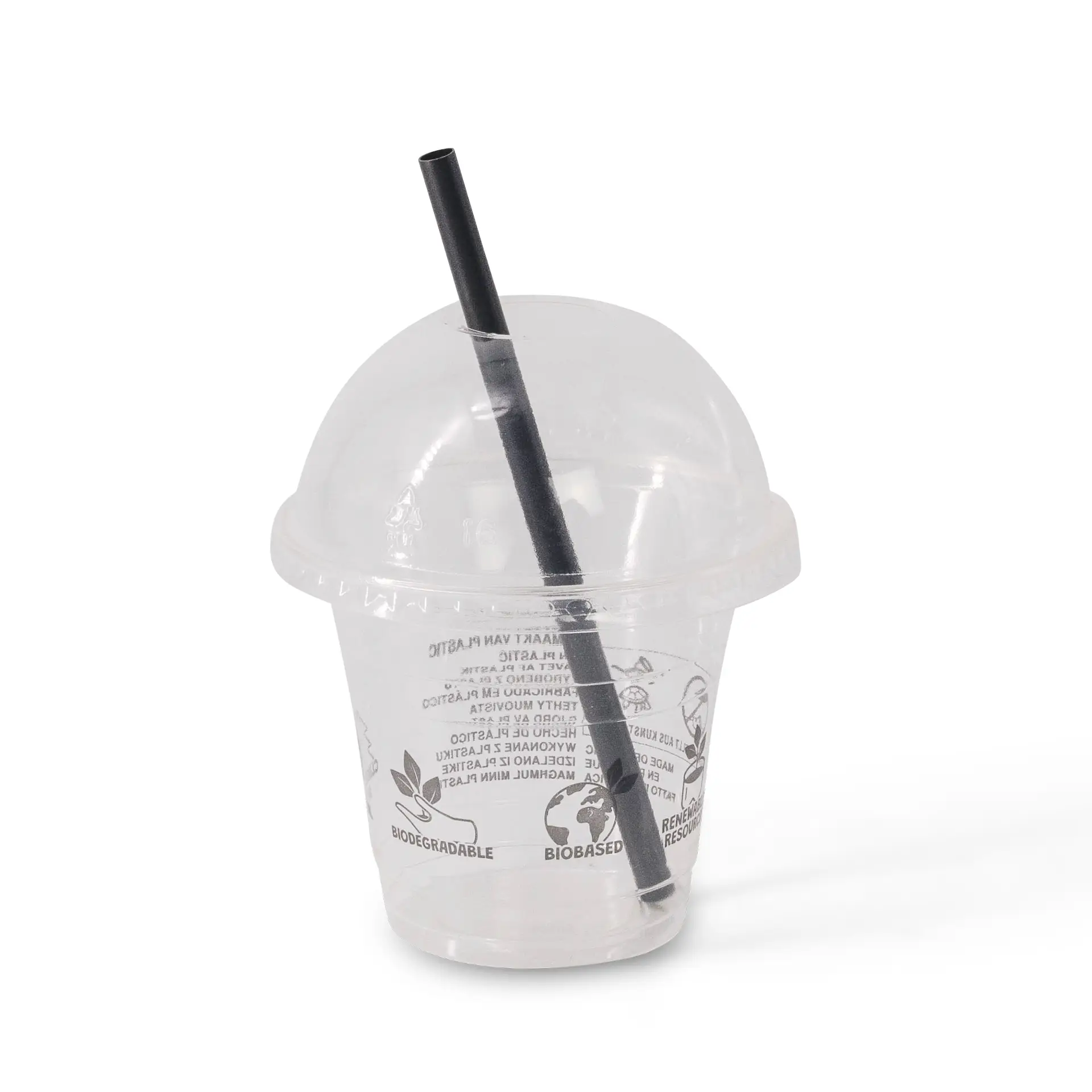 Pailles à cocktail 15 cm, Ø 0,7 cm, noires, réutilisables