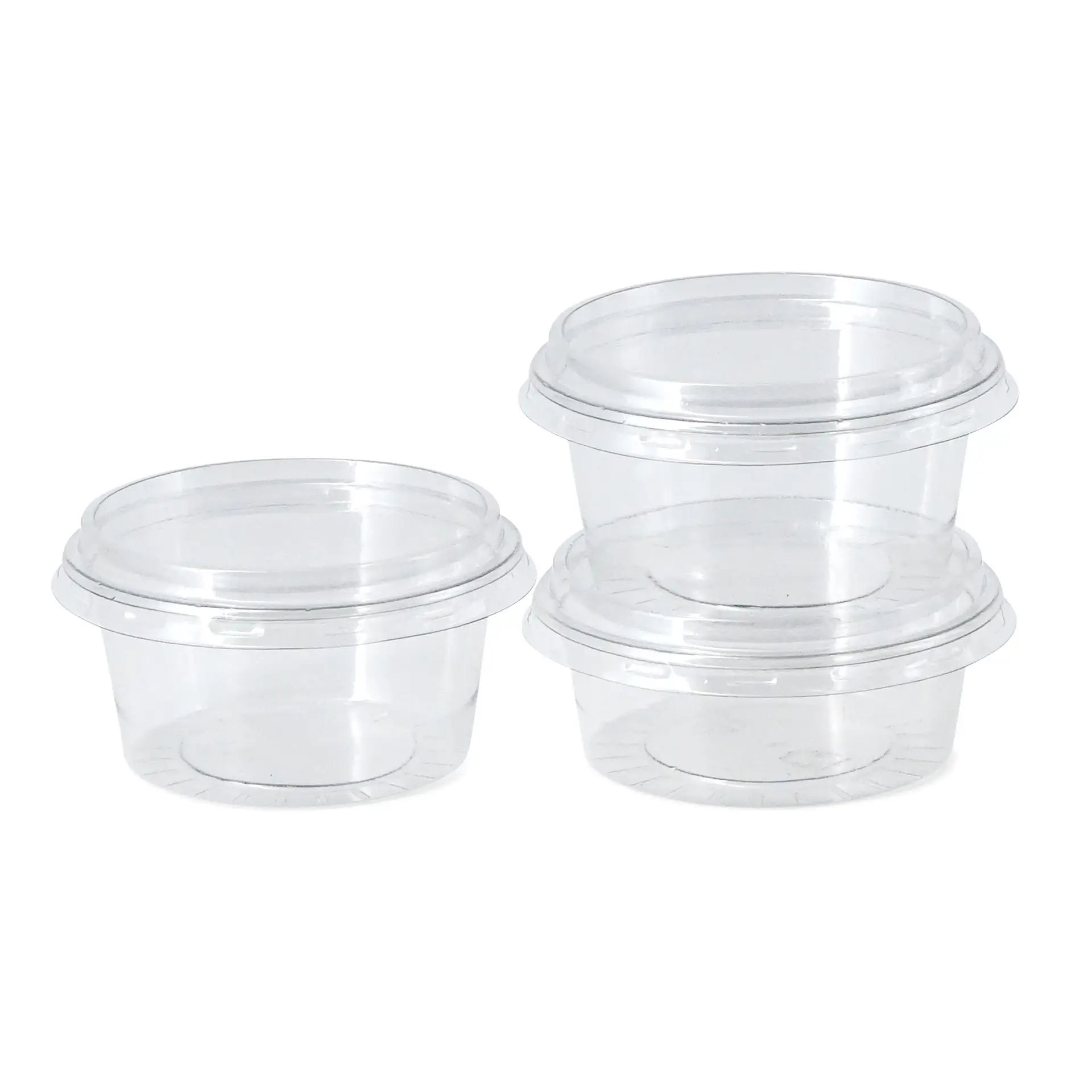 Pot à portions en rPET 100 ml, Ø 75 mm, transparent