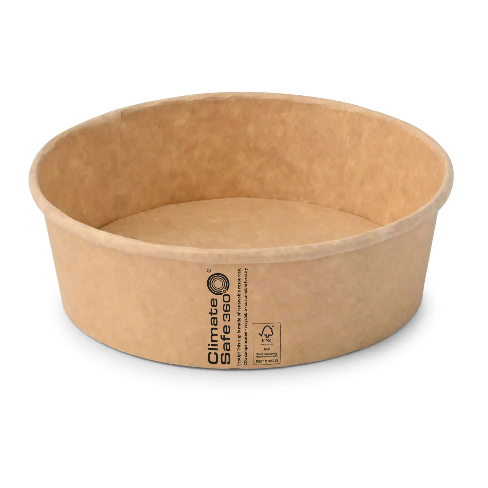 Bol rond en carton kraft (revêtu de PE), 400 ml, Ø 150 mm, brun, rondes (650 ml de volume max.)