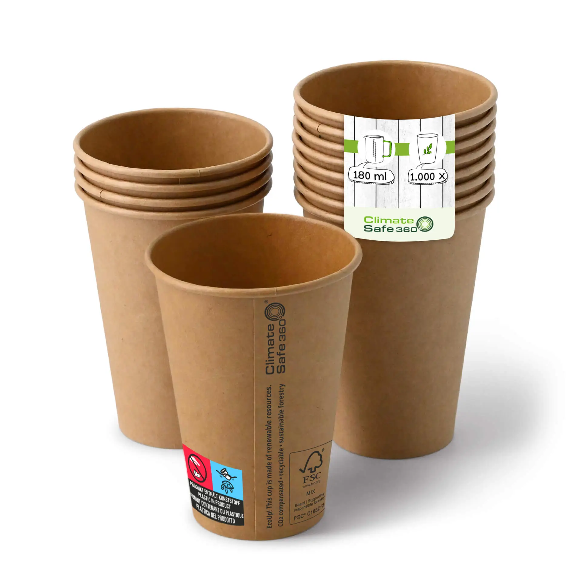 Gobelet vending (revêtu de PE) 18 cl / 7,5 oz, brun con10028-01-0-automaten-becher-beschichtet-180-ml-75-oz-braun