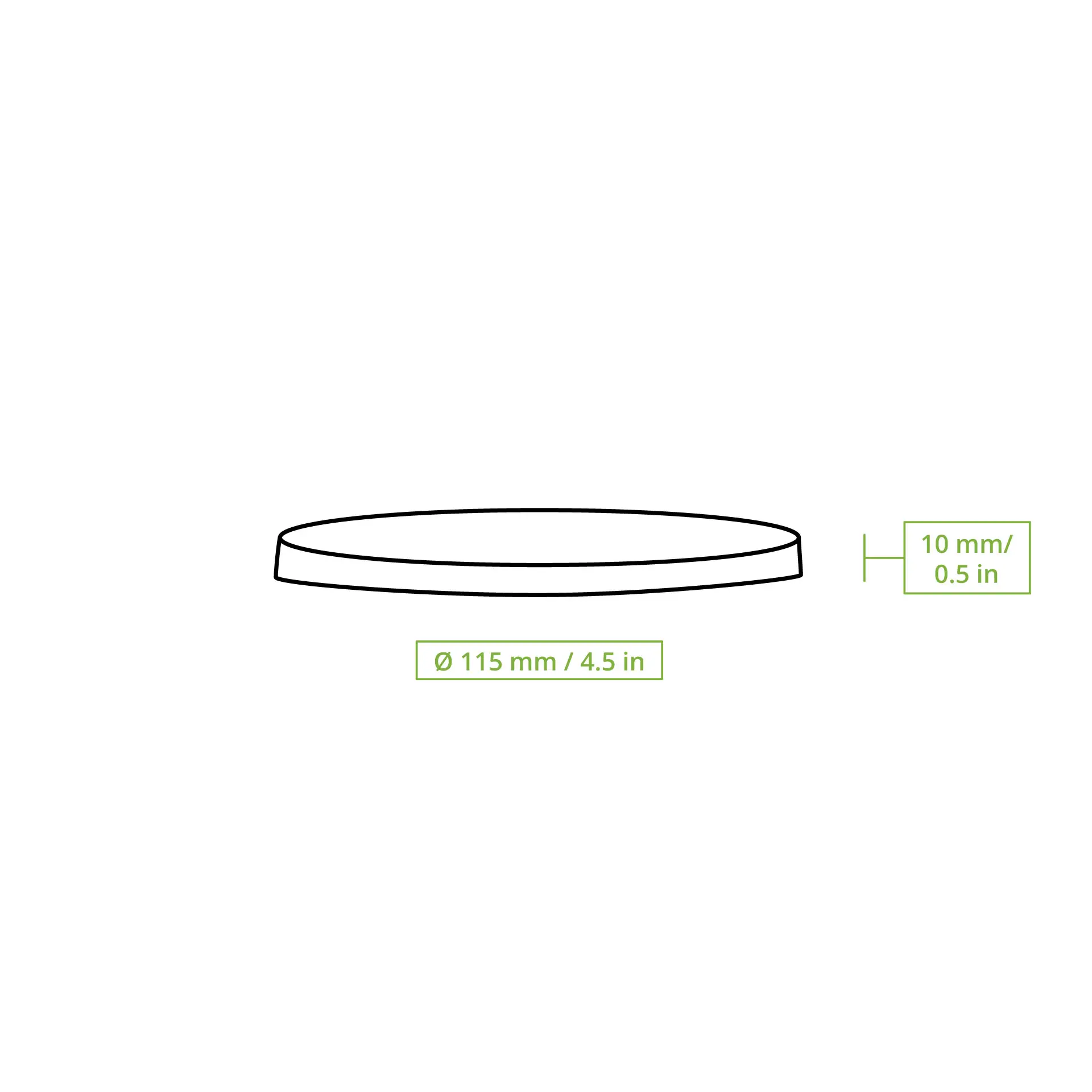 Couvercle plat en CPLA blanc pour pot en carton, Ø 115 mm