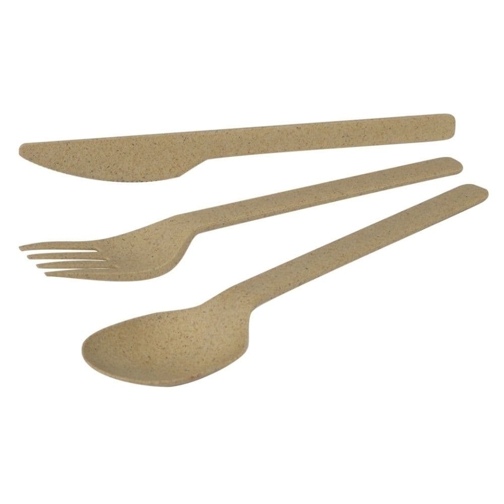 Mehrweg-Gabeln Häppy Cutlery 18 cm, natur
