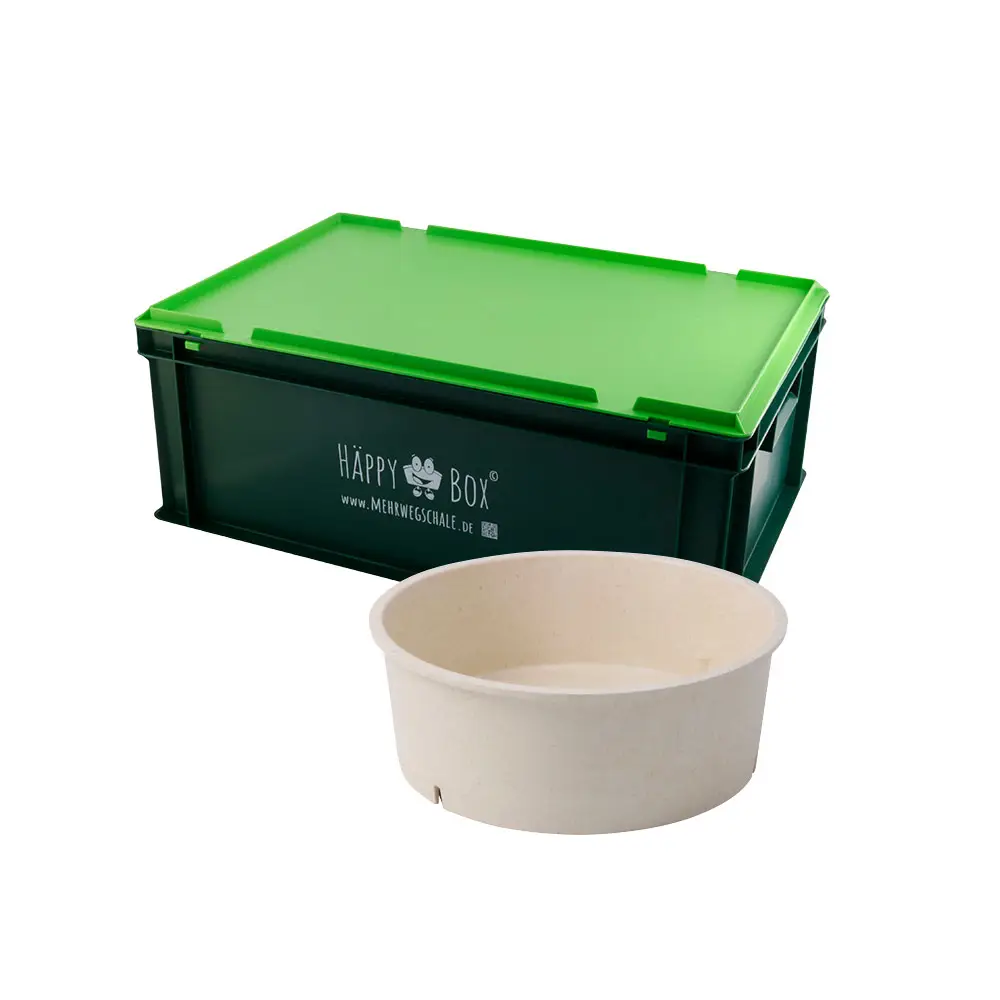 | 2 POUR 1 | Lot d'articles de location bols réutilisables merways Bowl cajou / blanc crème, 1000ml