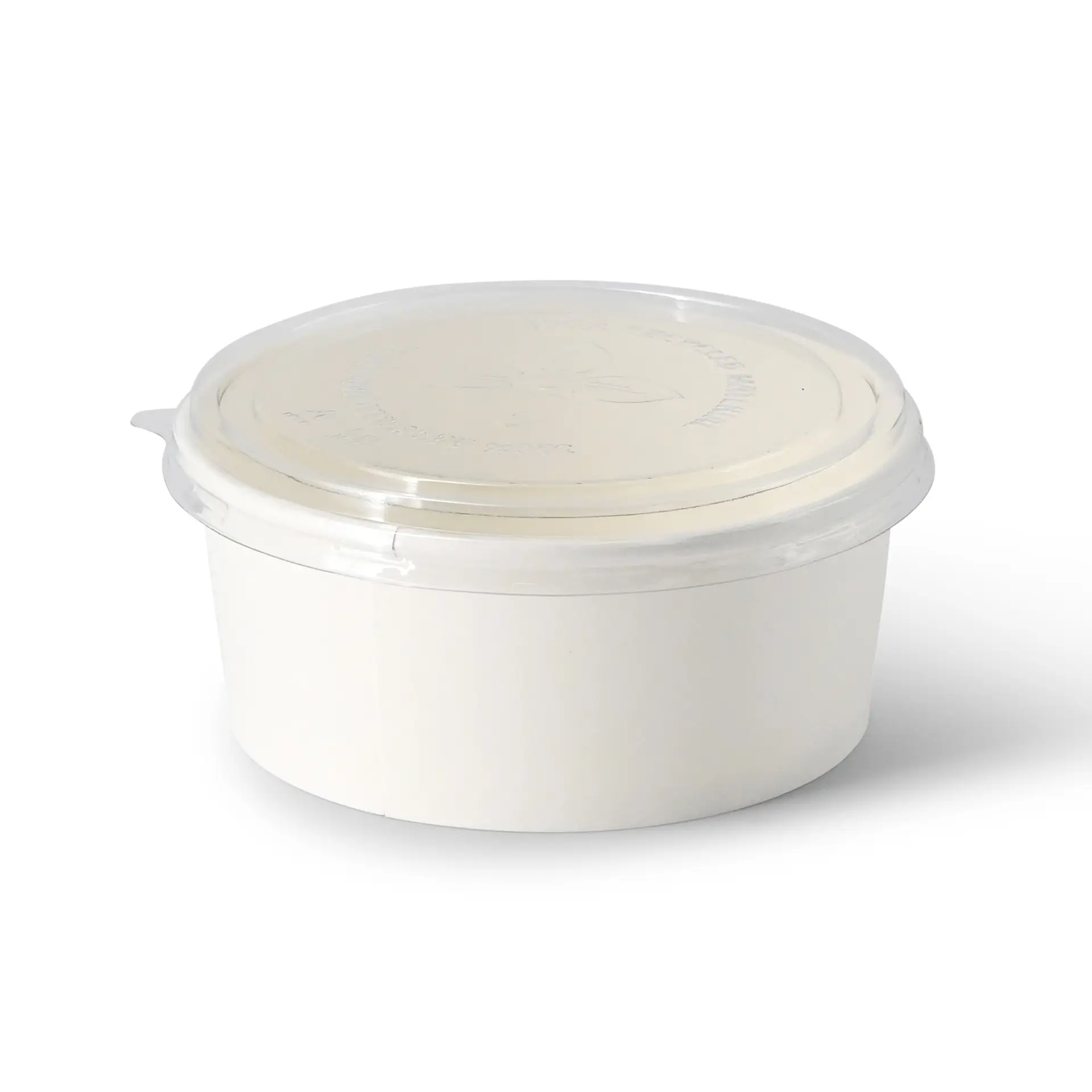 Bol en carton / Bol à salade (revêtement biologique) 650 ml, Ø 185 mm, blanc