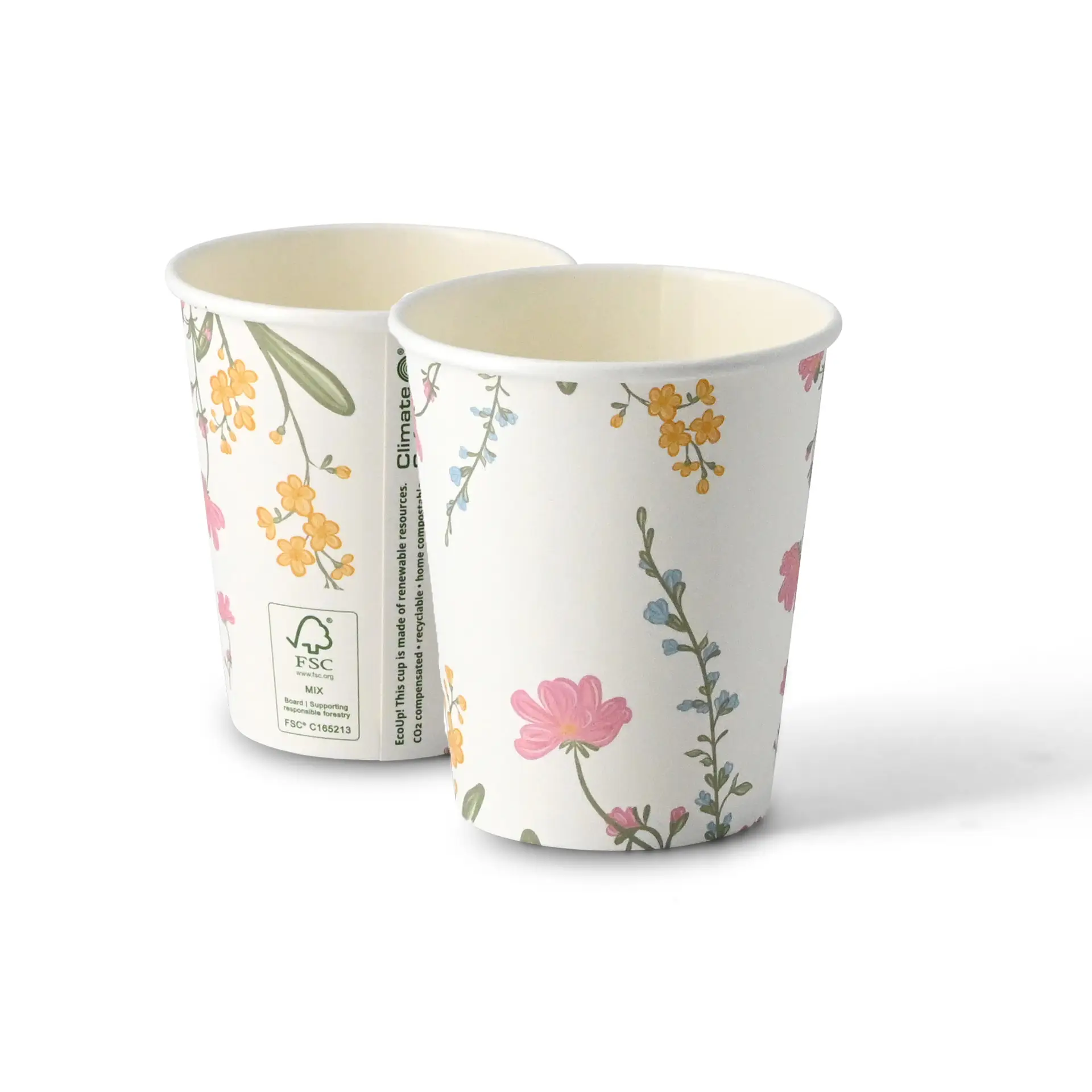 Gobelet en carton imprimé "Printemps" 200 ml / 8 oz, Ø 80 mm, blanc Gobelet en carton imprimé "Printemps" 200 ml / 8 oz, Ø 80 mm, blanc