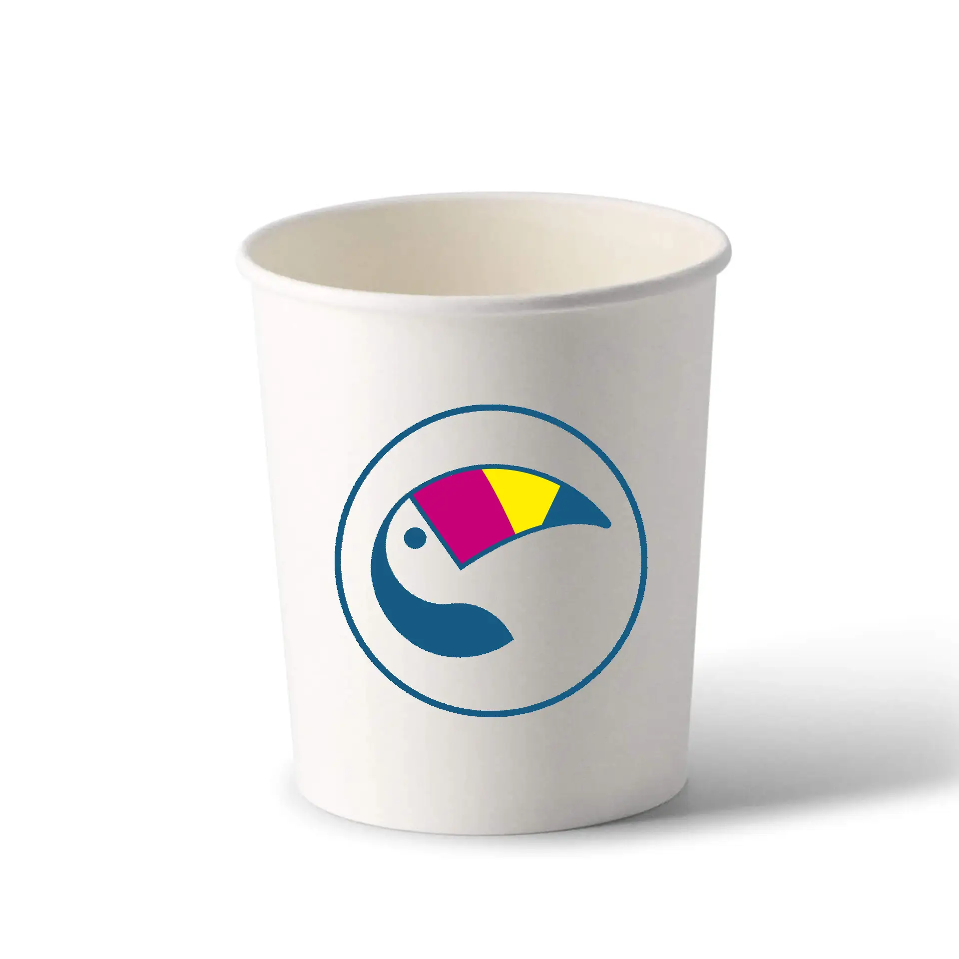 Gobelet à soupe à emporter imprimé, blanc, 600 ml, Ø 115 mm, revêtement PLA