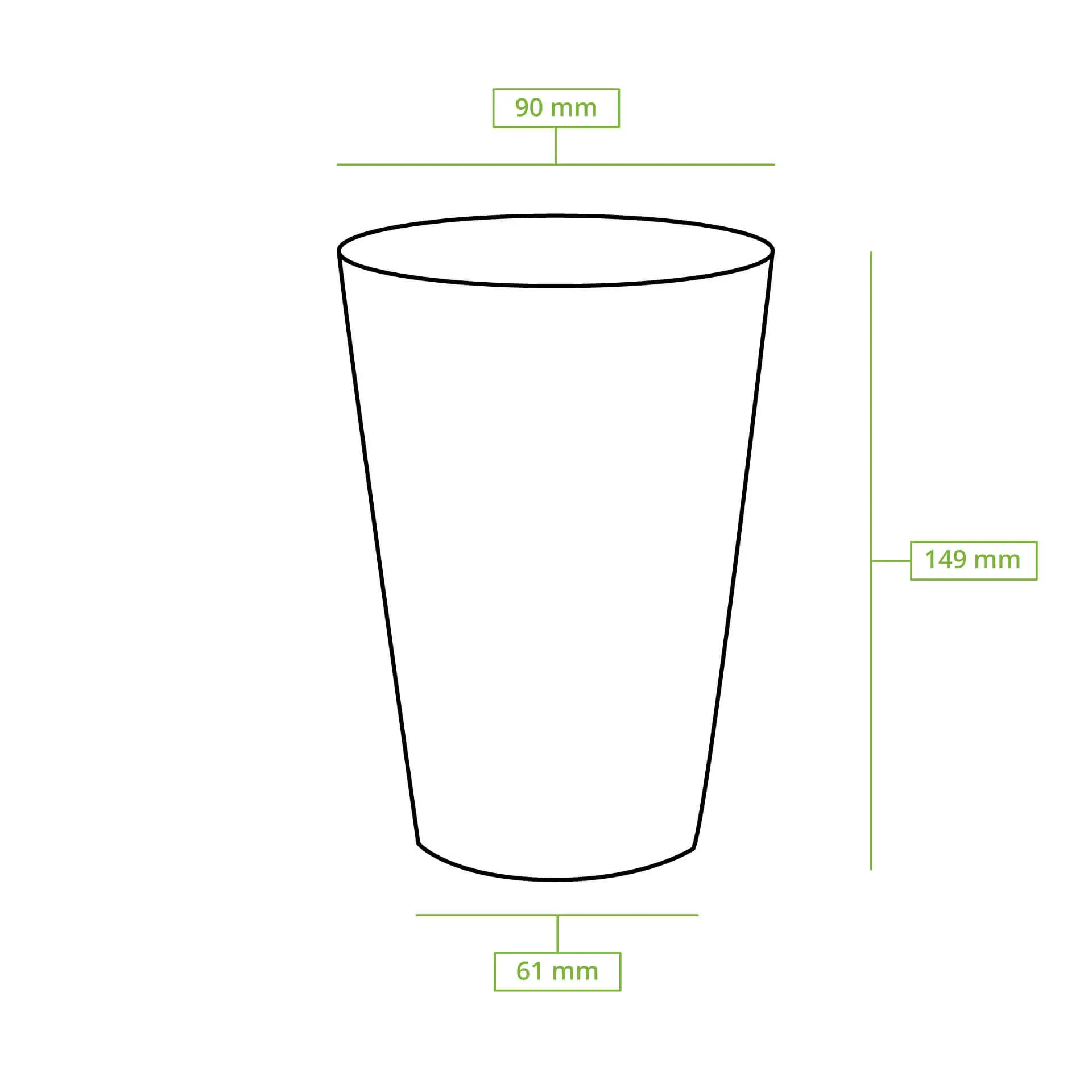 Gobelet en carton brun 50 cl / 20 oz, Ø 90 mm dhd04550-pappbecher-500-ml-20-oz-90-mm-braun-6