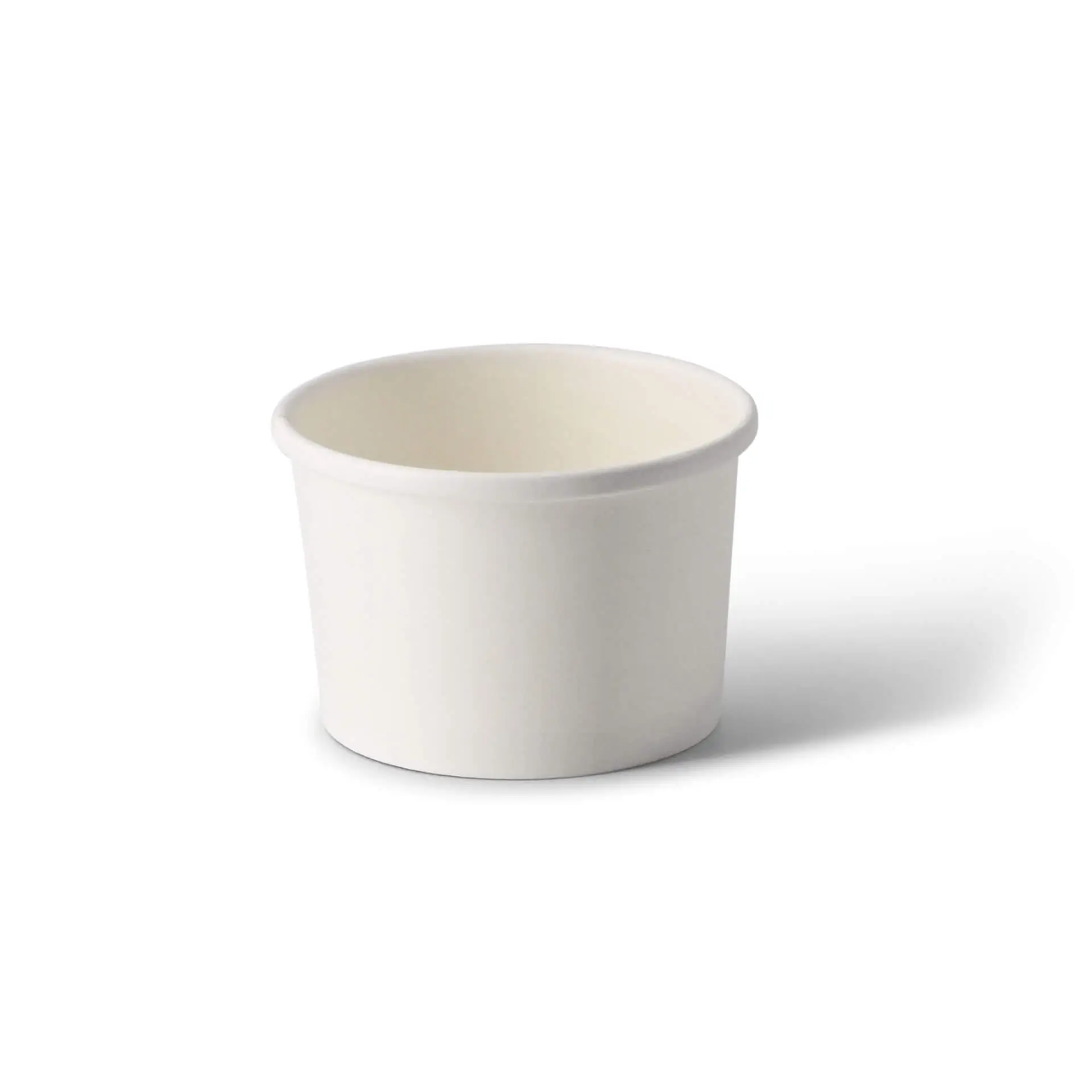 Pot premium en carton blanc (revêtement biologique) 200 ml / 8 oz, Ø 90 mm
