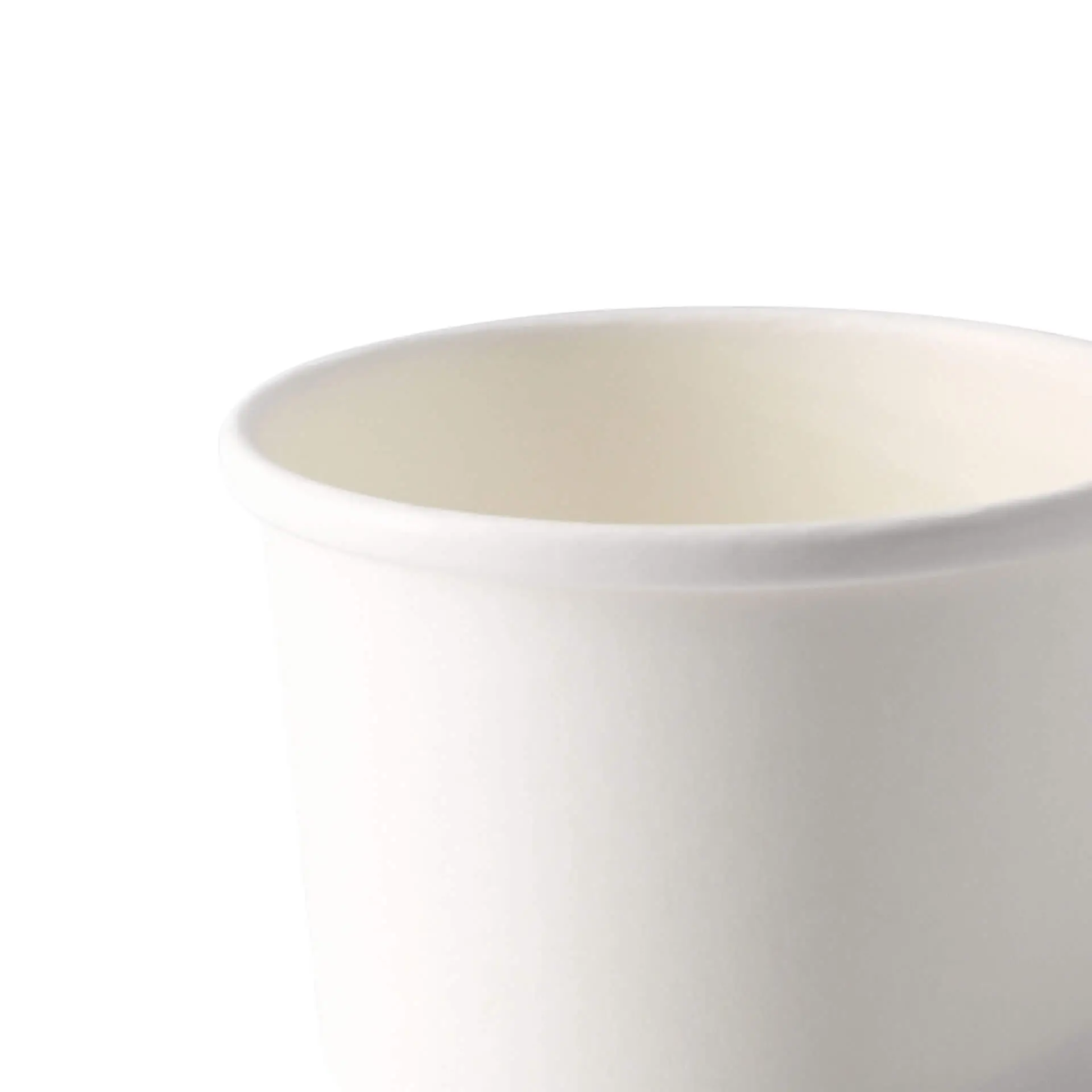 Pot premium en carton blanc (revêtement biologique) 200 ml / 8 oz, Ø 90 mm