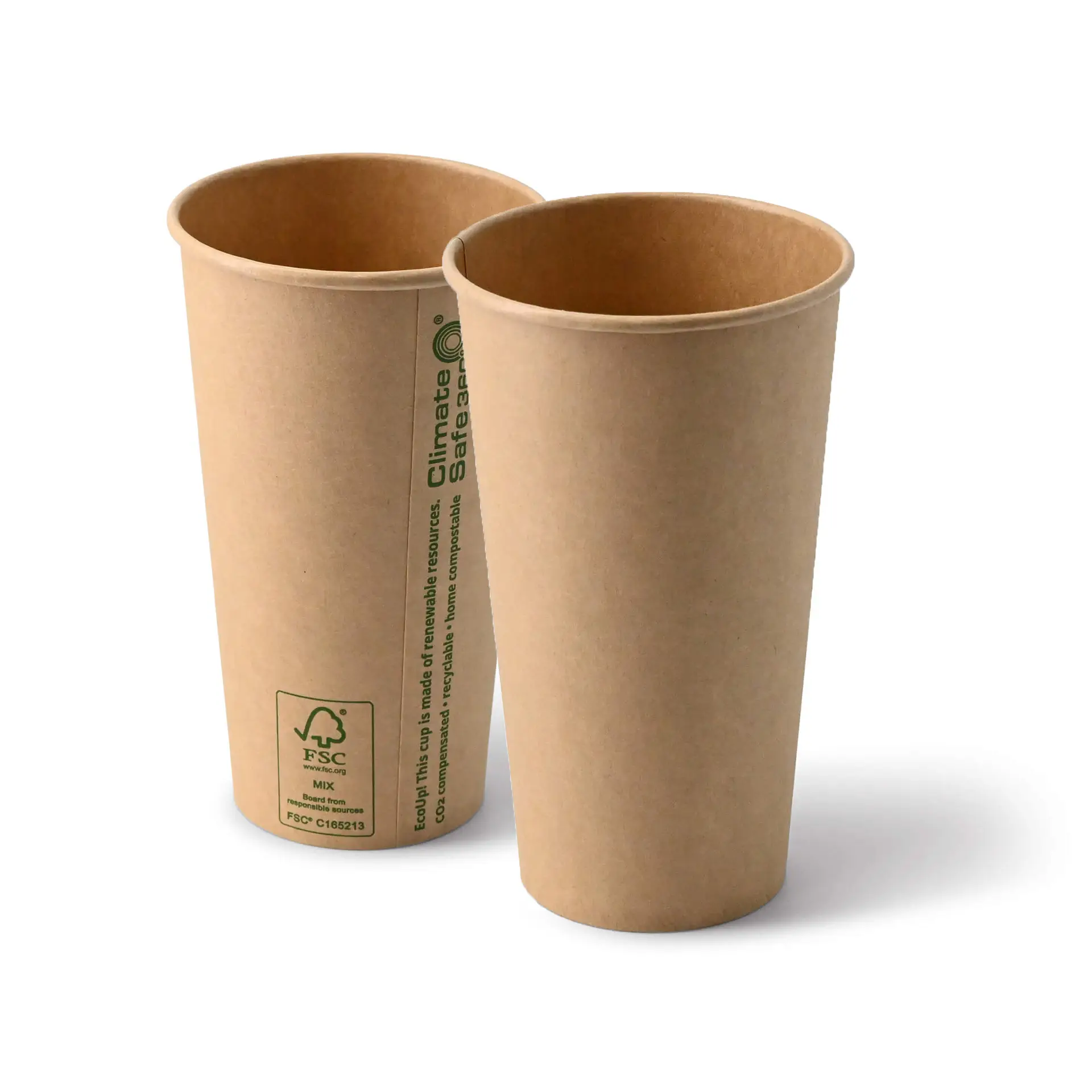 Gobelet en carton brun 50 cl / 20 oz, Ø 90 mm