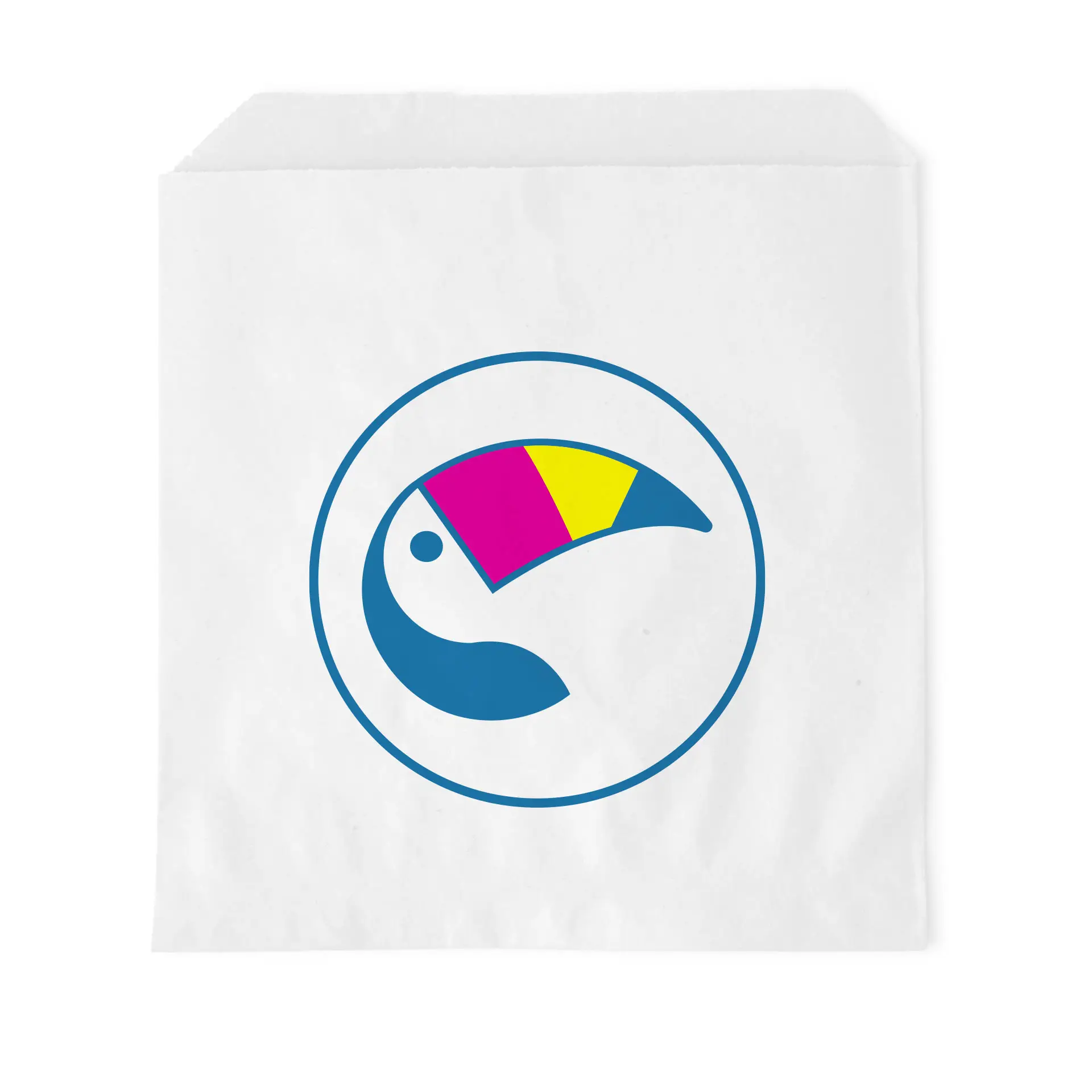 Personnalisation de sachets plats, blanc, 17 × 17 cm