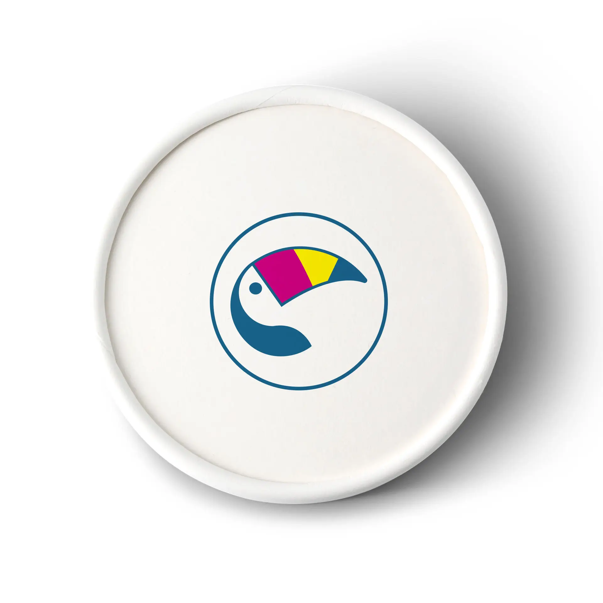 Couvercles personnalisés pour pots de glace, ⌀ 75 mm, blanc, avec revêtement PLA Couvercles personnalisés pour pots de glace, ⌀ 75 mm, blanc, avec revêtement PLA