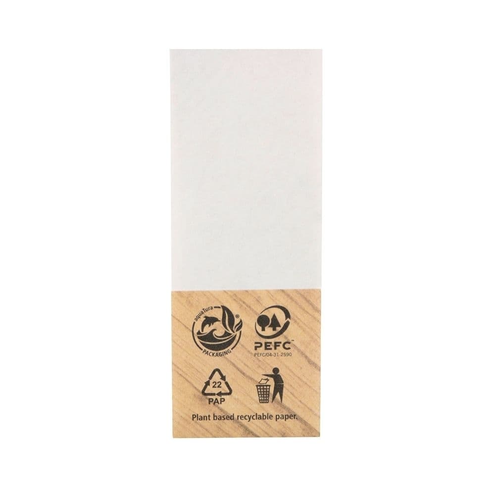 Papier-Snack-Banderole 30 x 4 cm, braun, mit Klebepunkt