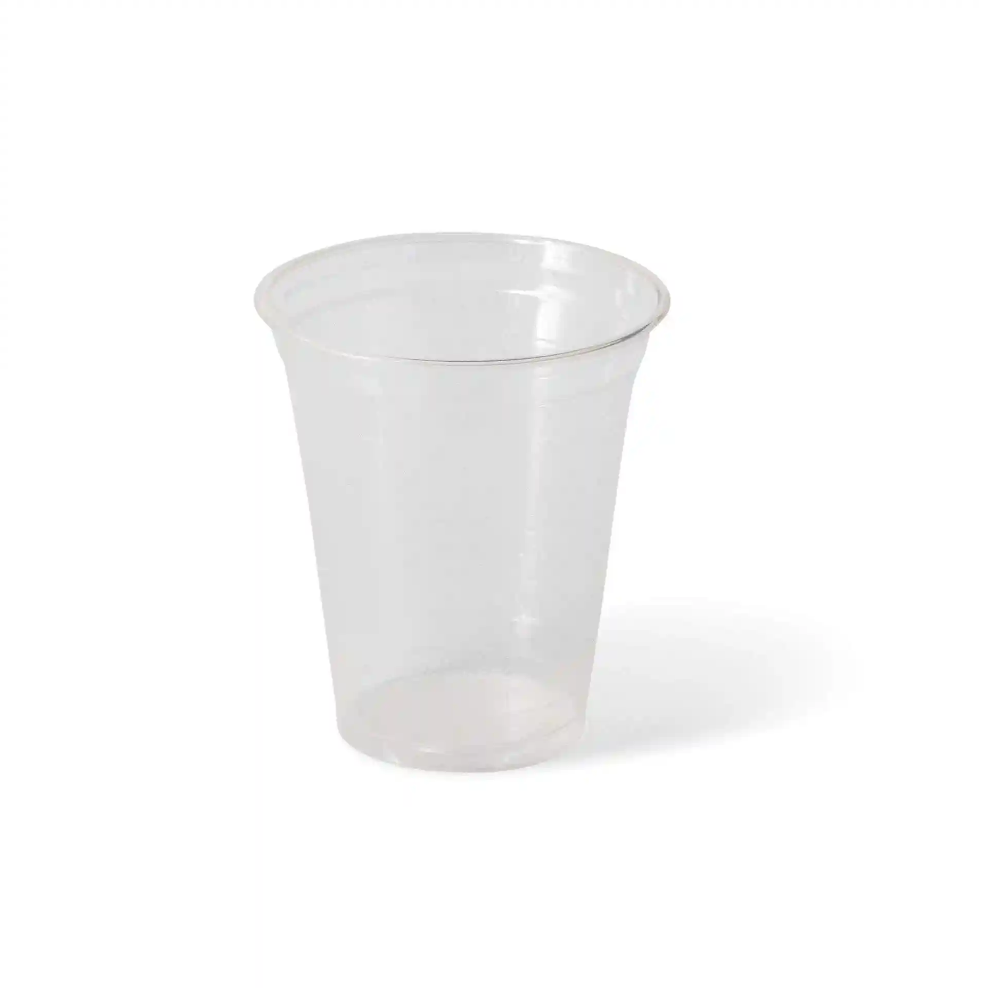 Gobelet transparent de 12 oz en PLA, d'une hauteur de 106 mm et d'un diamètre supérieur de 95 mm.