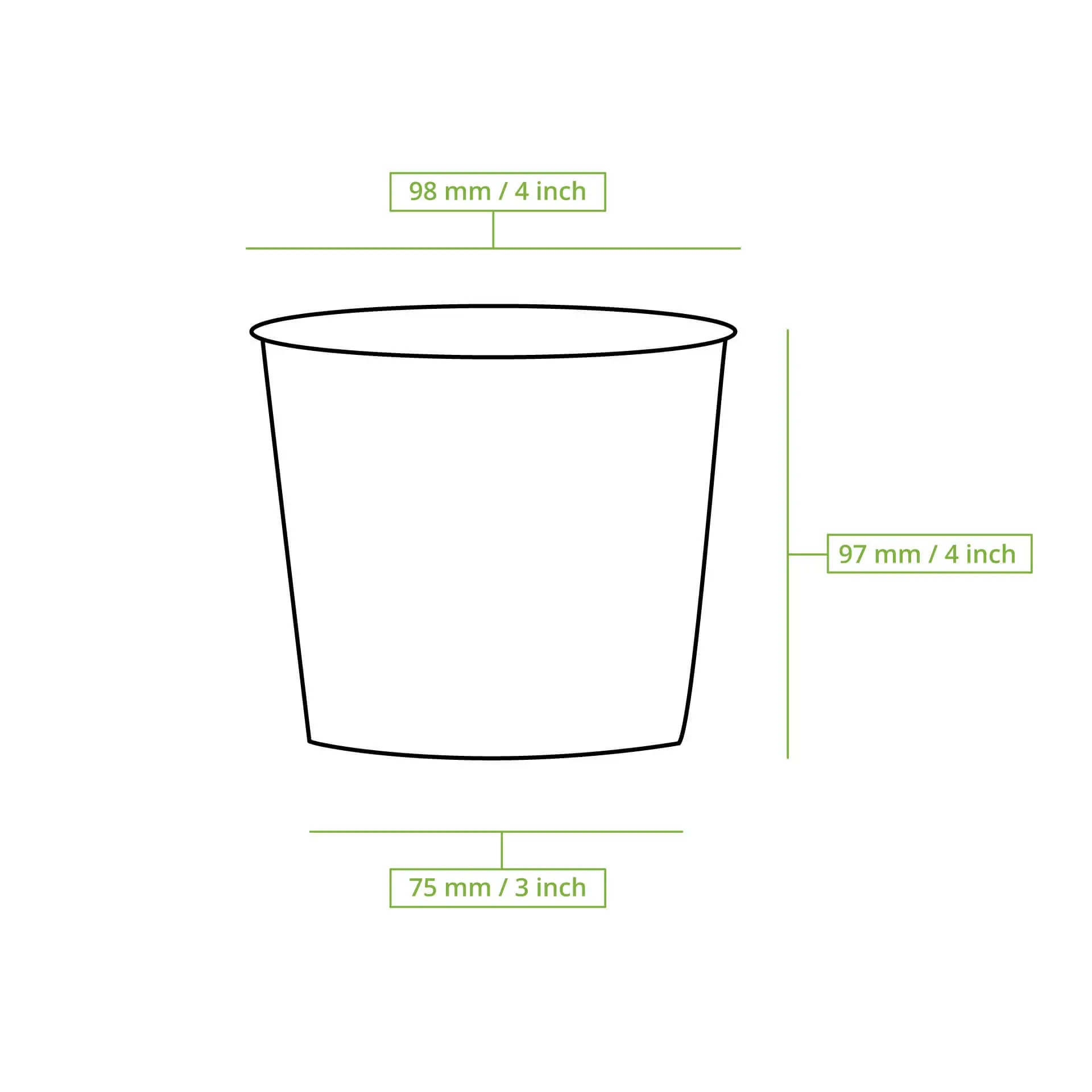 Pot à soupe à emporter en carton (Premium) 400 ml / 16 oz, Ø 95 mm, brun, revêtement biologique Pot à soupe à emporter en carton (Premium) 400 ml / 16 oz, Ø 95 mm, brun, revêtement biologique
