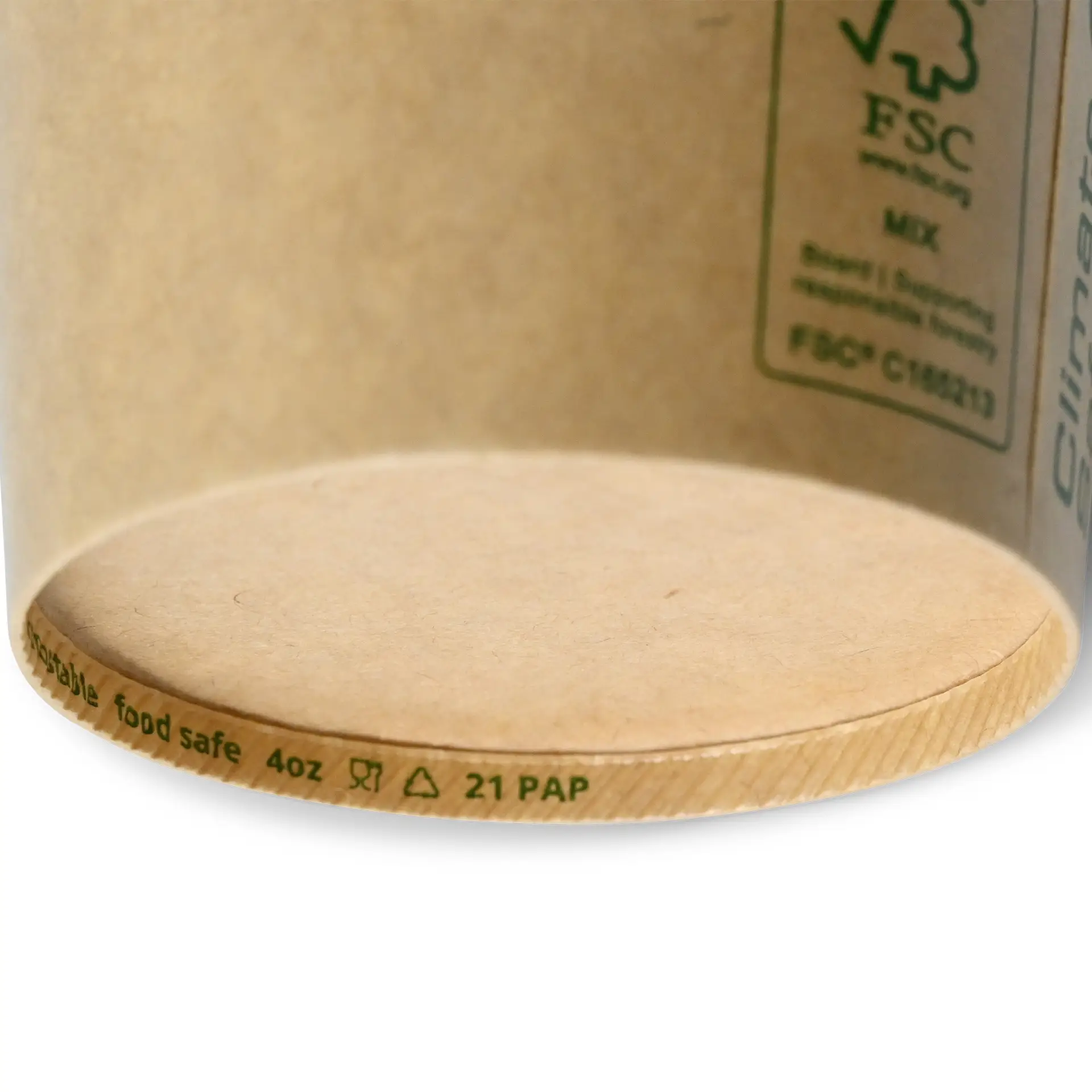 Pot de glace en carton 75 ml, max. 130 ml, Ø 76 mm, brun