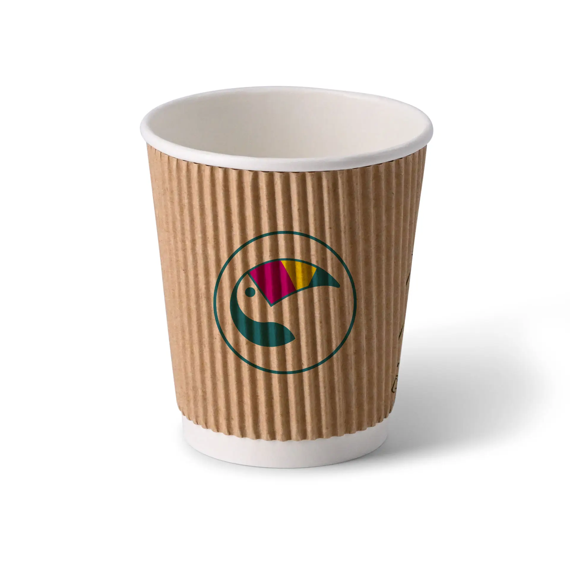 Gobelet à double paroi personnalisé, 200 ml / 8 oz, brun / blanc, enduit PE Gobelet à double paroi personnalisé, 200 ml / 8 oz, brun / blanc, enduit PE