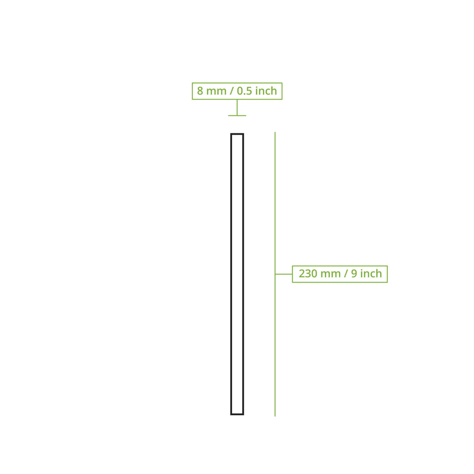Paille Jumbo en papier 23 cm, Ø 8 mm, brun, roulé verticalement