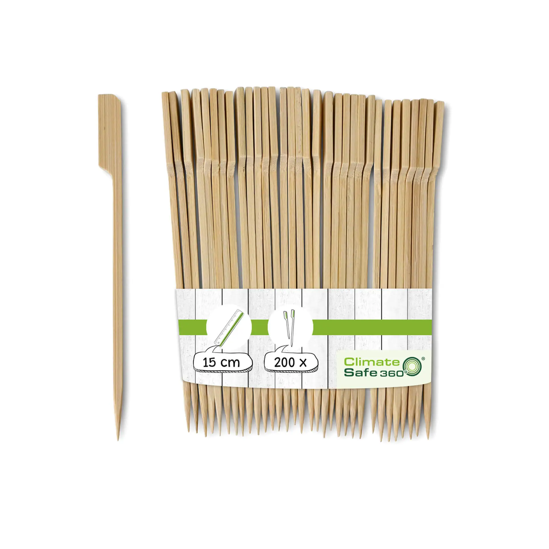 Pic en bambou type golf 15 cm, non traité Pic en bambou type golf 15 cm, non traité