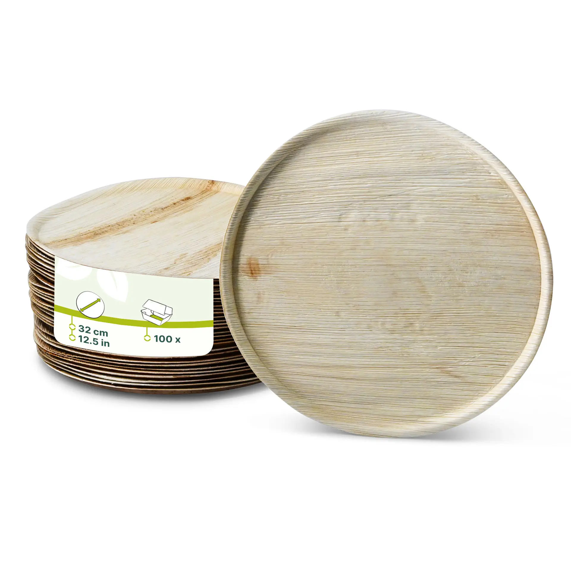 Assiette à Pizza en Feuille de Palmier "Palmware®" Ø 32 cm Assiette à Pizza en Feuille de Palmier "Palmware®" Ø 32 cm