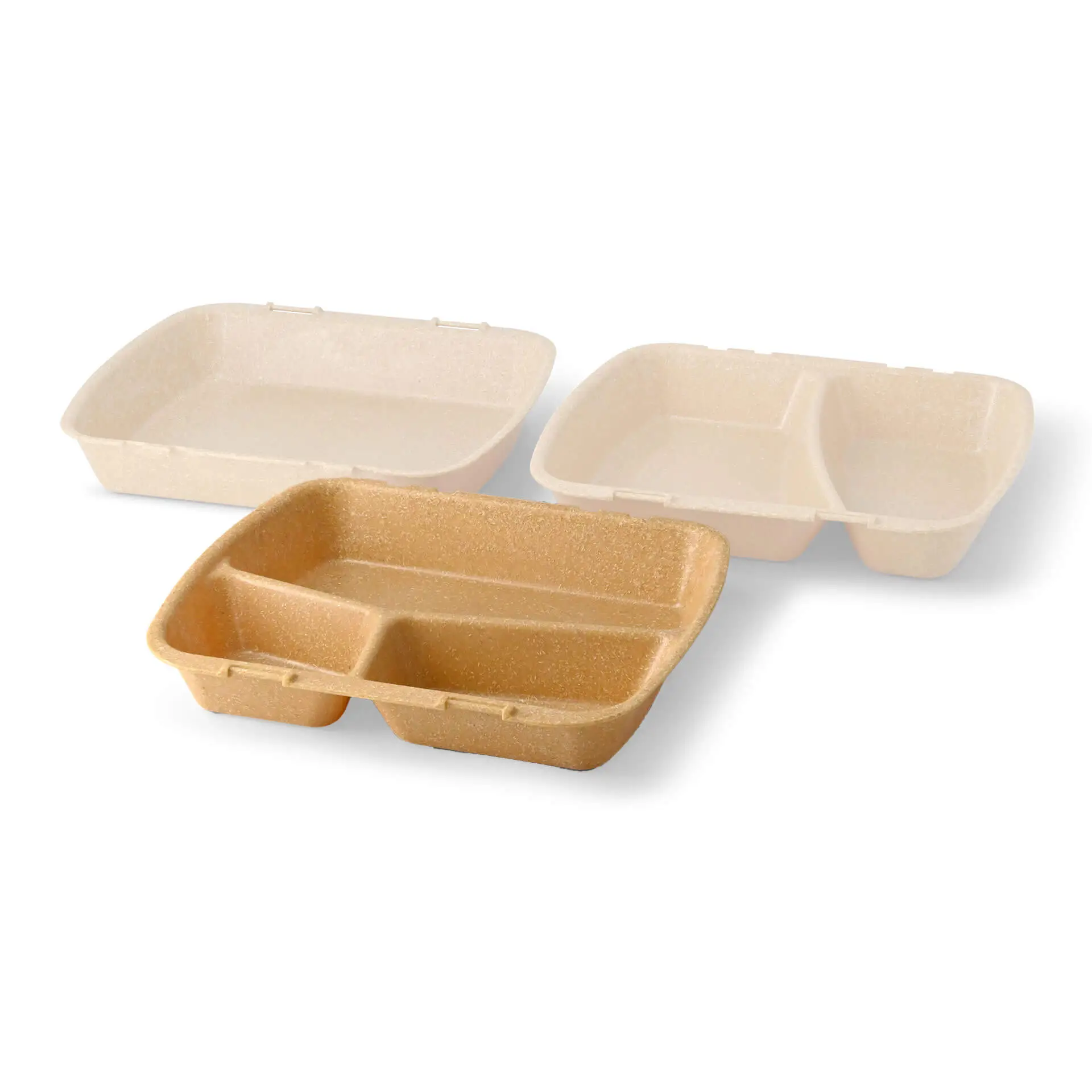 Contenant réutilisable "merways Box" caramel / brun, 24,5 x 20 x 4,5 cm, 3 compartiments, HP4/3 dfc008421-mehrweg-menue-behaelter-merways-box-245-x-20-x-45-cm-3-kammern-hp43-karamell-braun-9