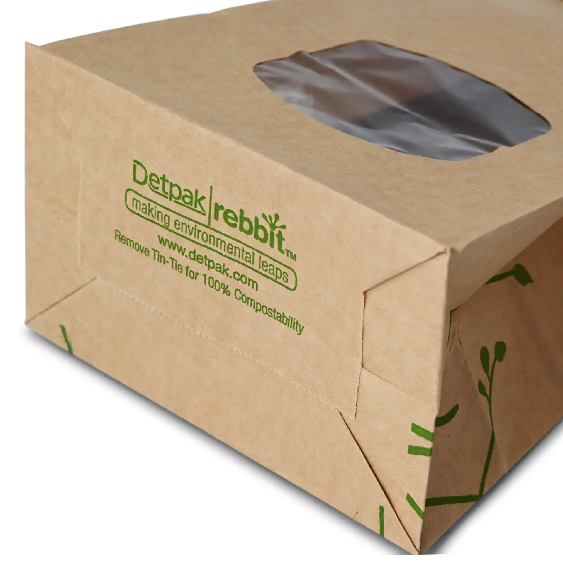 Sac SOS kraft brun M, fenêtre PLA et fermeture, 11,5 x 7,2 x 24,6 cm dre02780-blockbeutel-m-fenster-m-115-x-72-x-246-cm-pla-folie-braun-clipband-kraftpapier-6